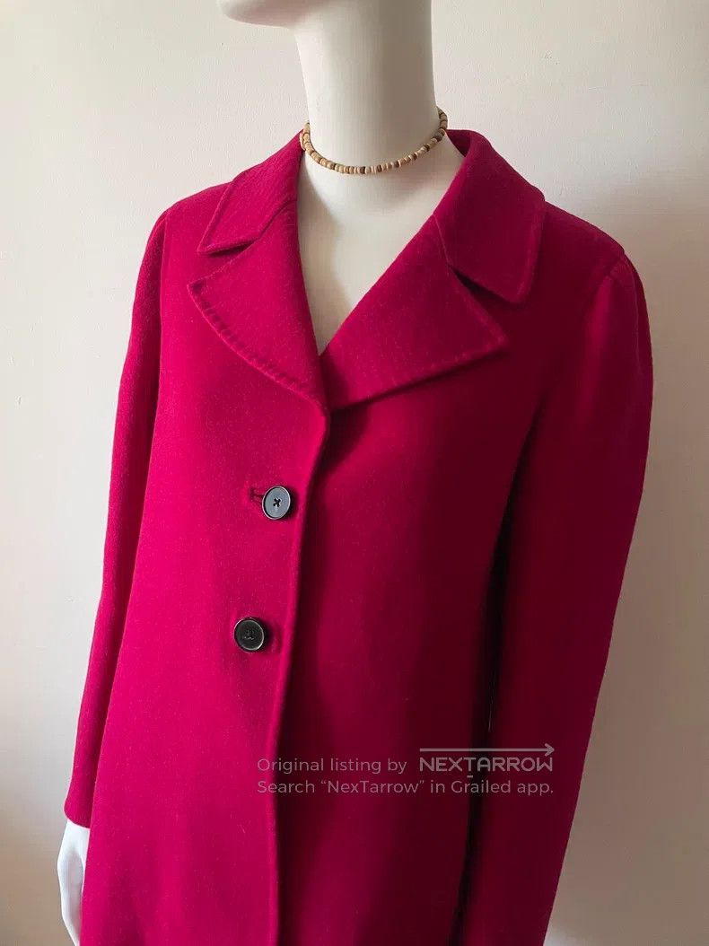 Valentino Valentino A classic rose red wool coat Size L / US 10 / IT 46 - 2 Thumbnail
