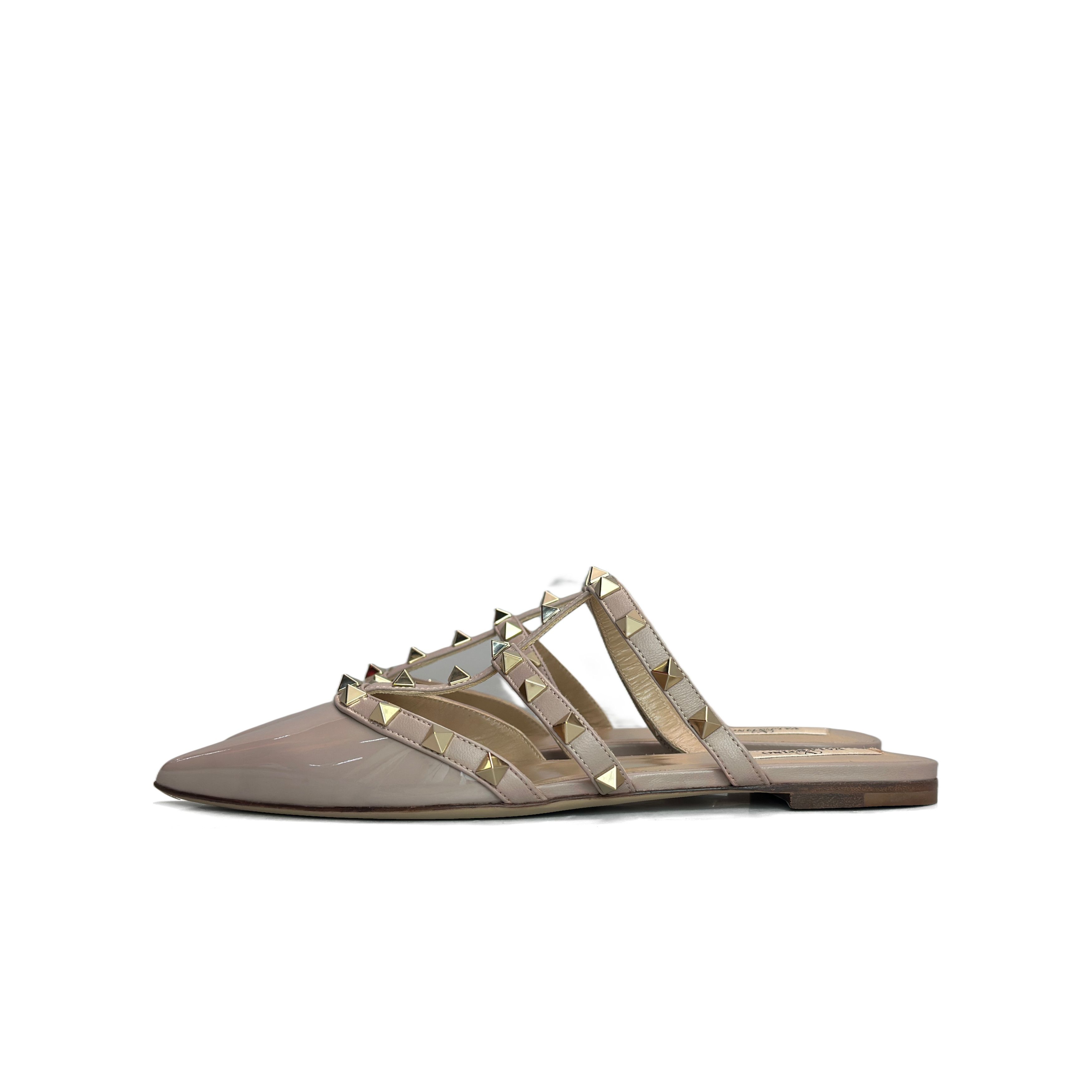 Valentino Valentino Rockstud Patent Leather Mules Size 37 Size US 7 / IT 37 - 1 Thumbnail