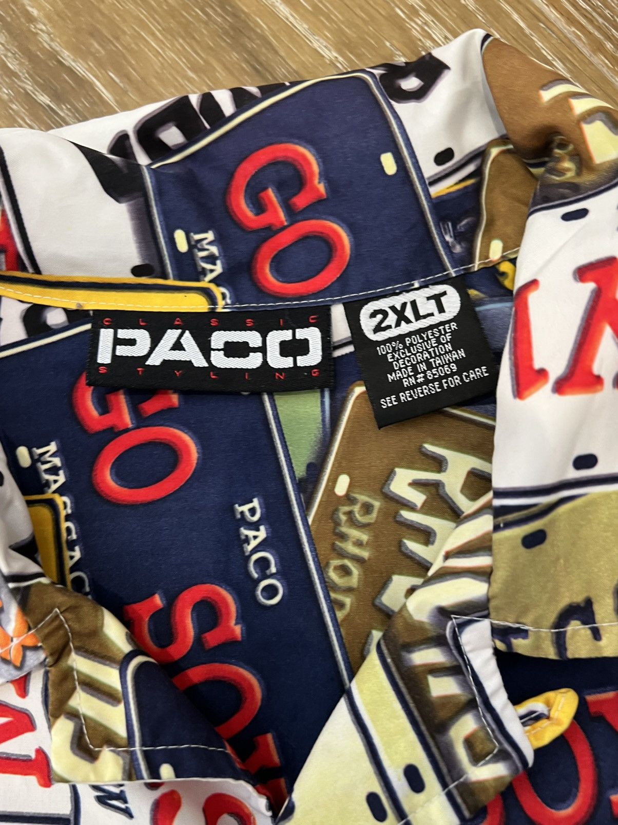 Vintage Vintage y2k paco license plate button up shirt Size US XXL / EU 58 / 5 - 3 Thumbnail