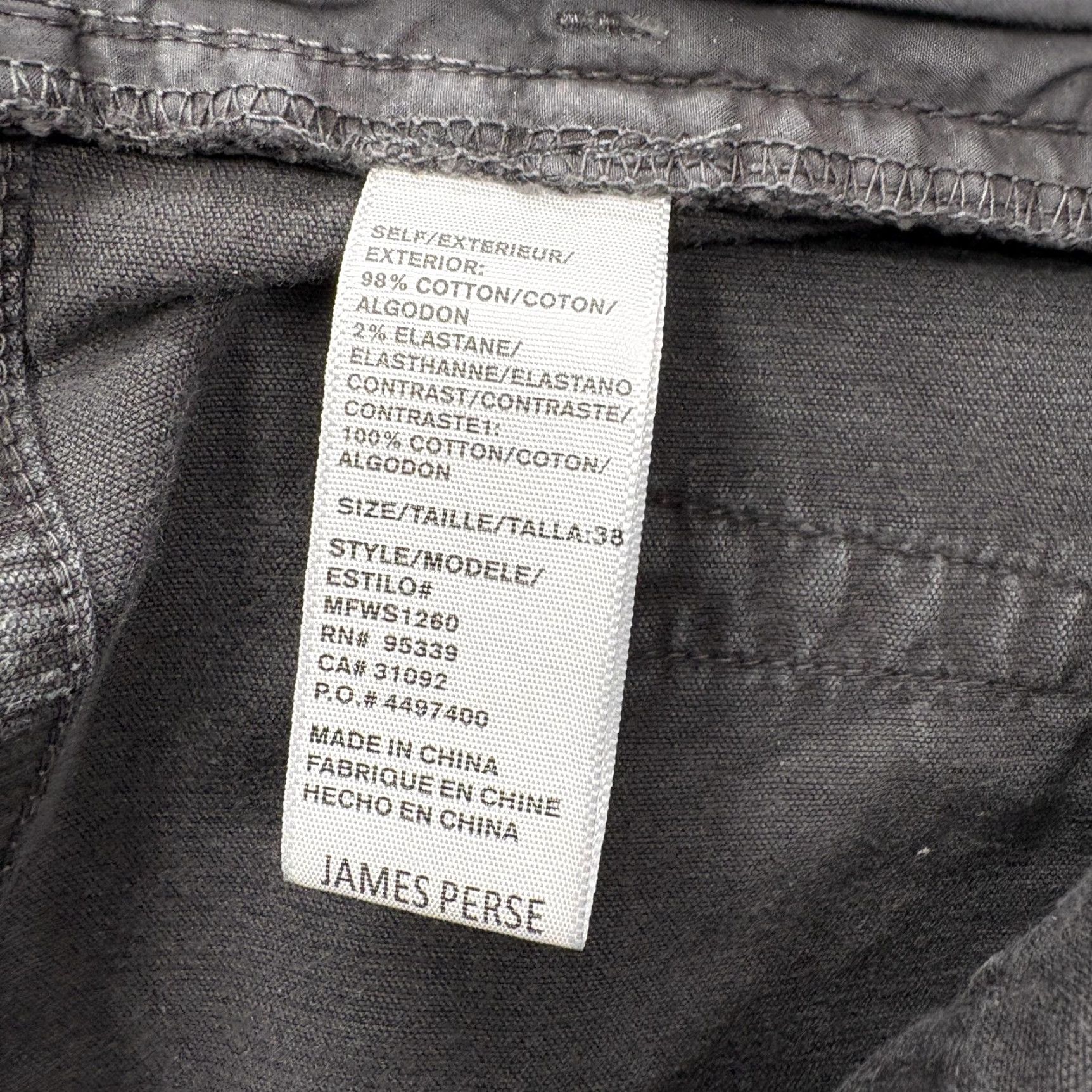 James Perse James Perse 5-Pocket Stretch Cord Pants Mens 38x28 Gray Straight Corduroy Casual Size US 38 / EU 54 - 5 Thumbnail
