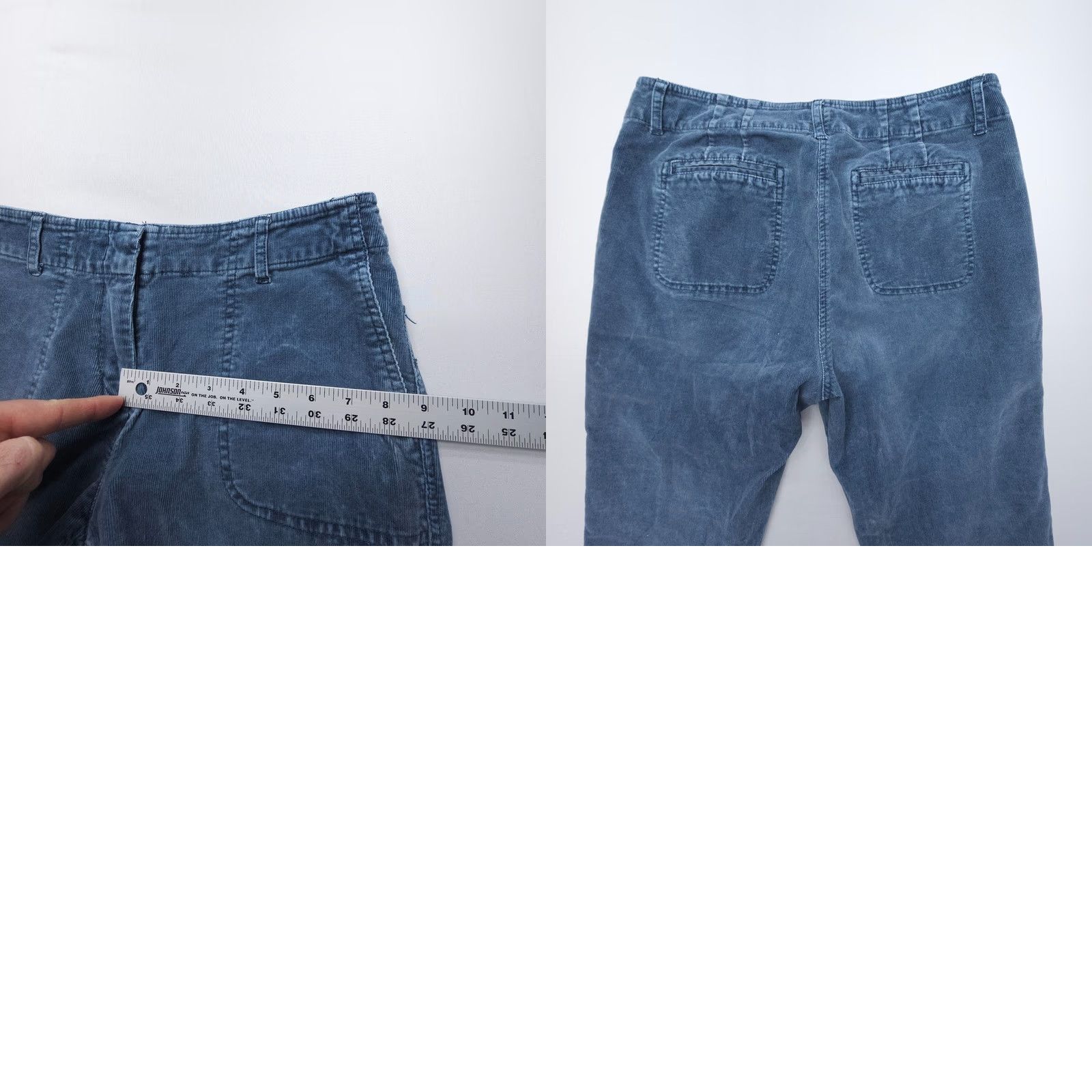 J. Jill J. Jill Chino Pants Womens 30 x 30 Blue Mid Rise Stretch Casual Regular Cotton Blend Straight Front Size 30" / US 8 / IT 44 - 8 Thumbnail