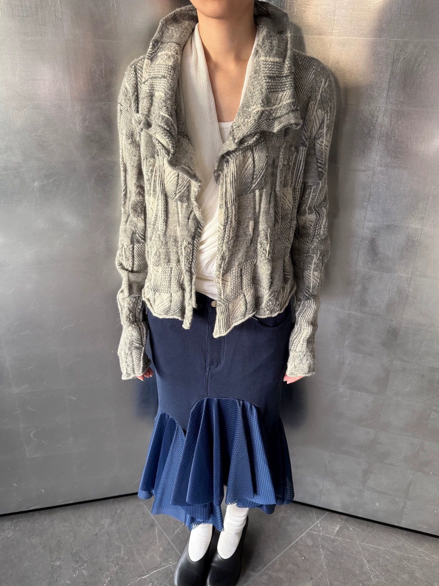 Other French Irregular Pattern Knit Cardigan Vintage M Size M / US 6-8 / IT 42-44 - 7 Thumbnail