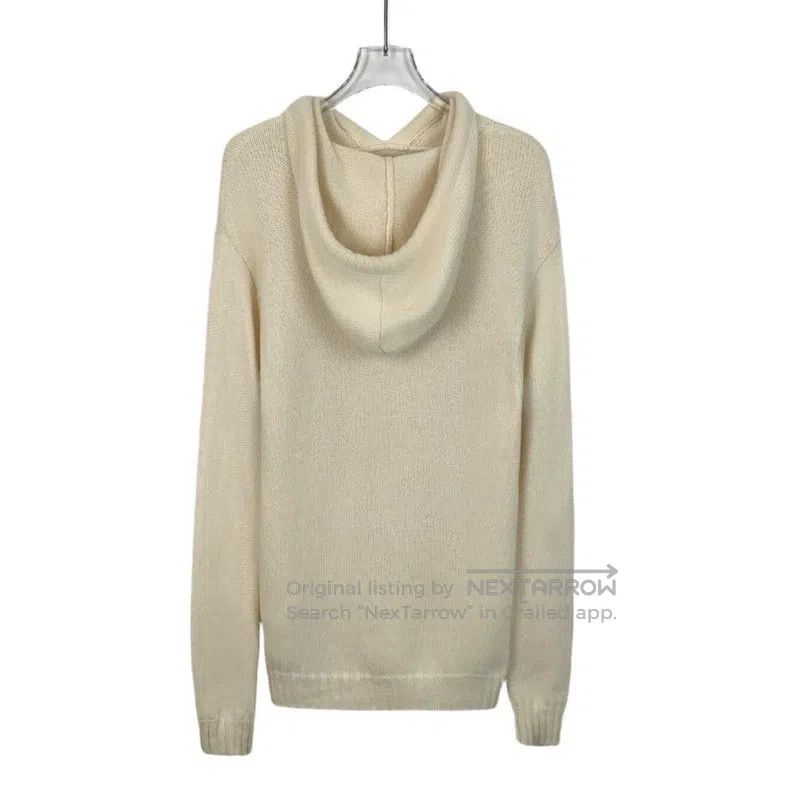 Max Mara Max Mara Beige Cable Knit Hooded Drawstring Long Sleeve Sw Size XS / US 0-2 / IT 36-38 - 2 Thumbnail