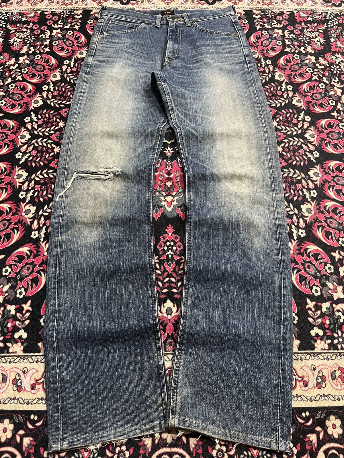 Lee Vintage Lee Riders Union Made Sanforized Distress Blue Jeans Size US 29 - 1 Thumbnail