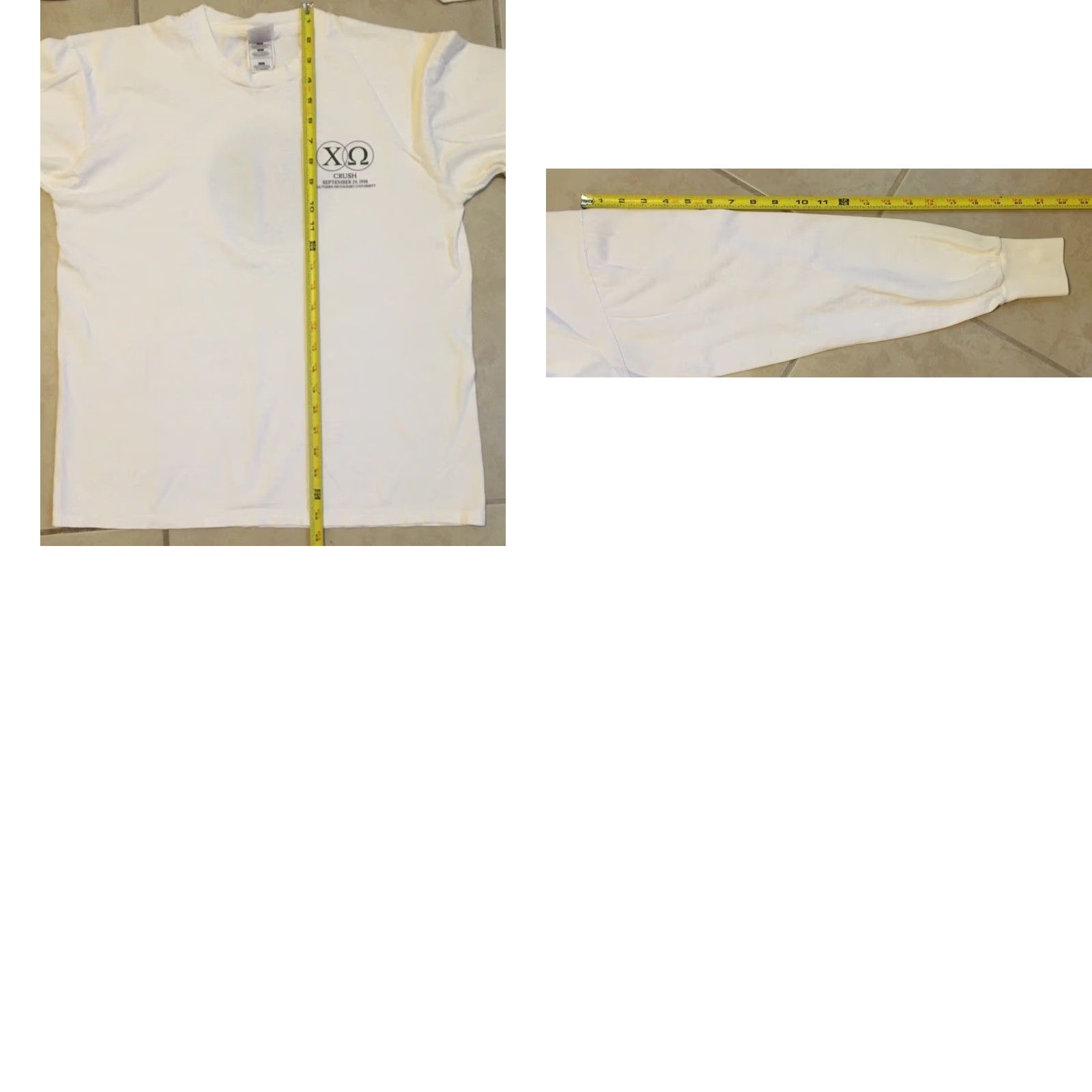 Omega Vtg 90s SMU Chi Omega Faded Planet Earth Shirt S College Sorority Frat Grunge Size US S / EU 44-46 / 1 - 9 Thumbnail