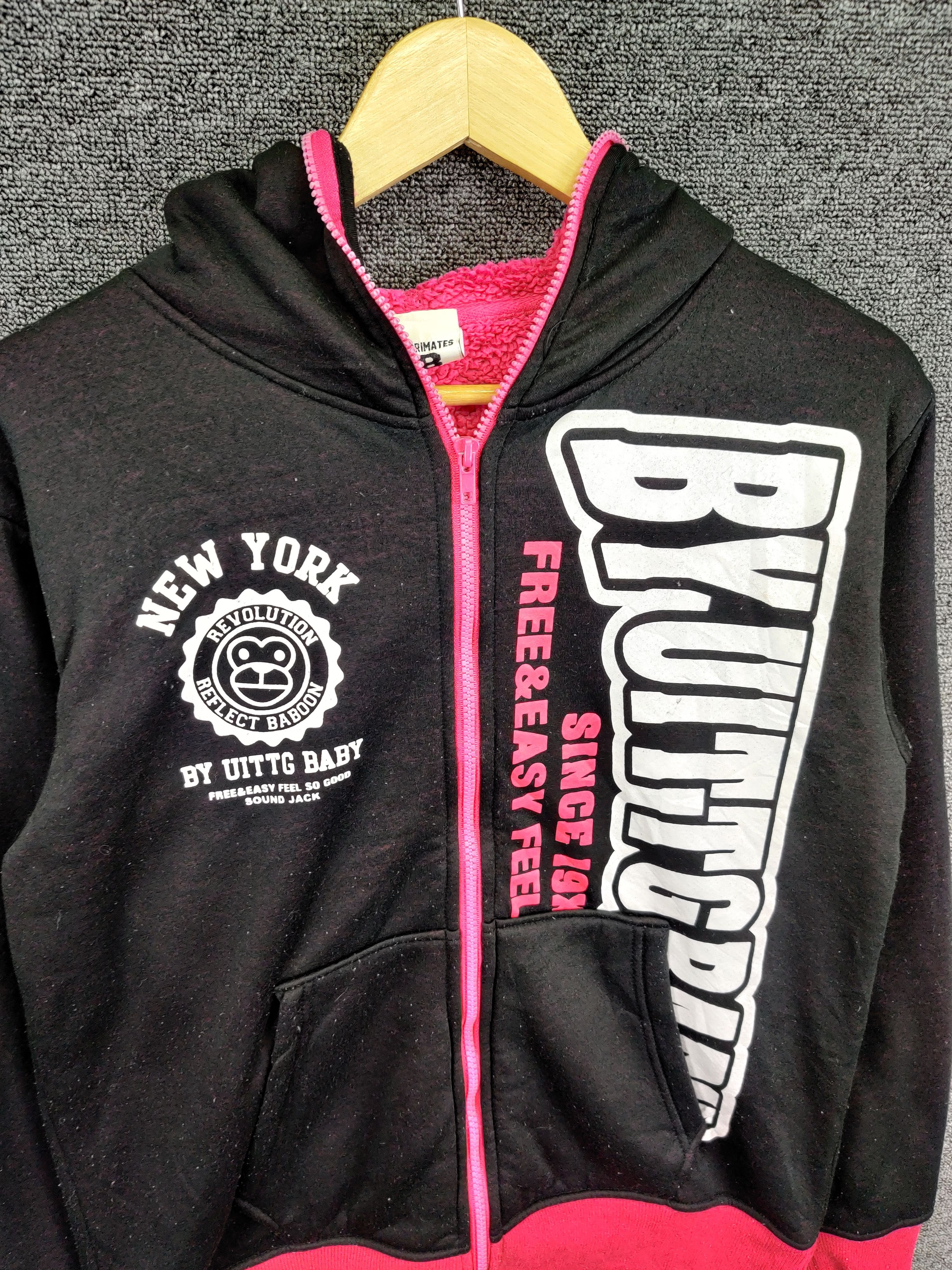 Japanese Brand UITTG Baby New York Fleece Hoodie Size US M / EU 48-50 / 2 - 5 Thumbnail