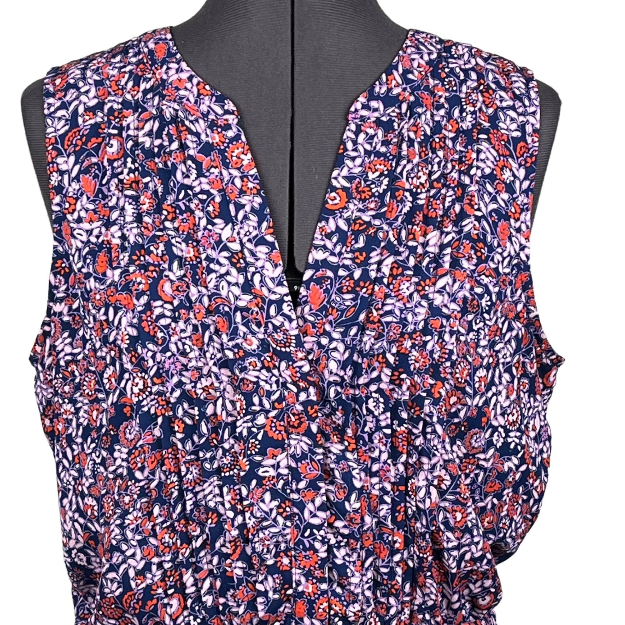 Gap Gap Women's Sleeveless Dress Elastic/Drawstring Waist Floral Size M / US 6-8 / IT 42-44 - 3 Thumbnail