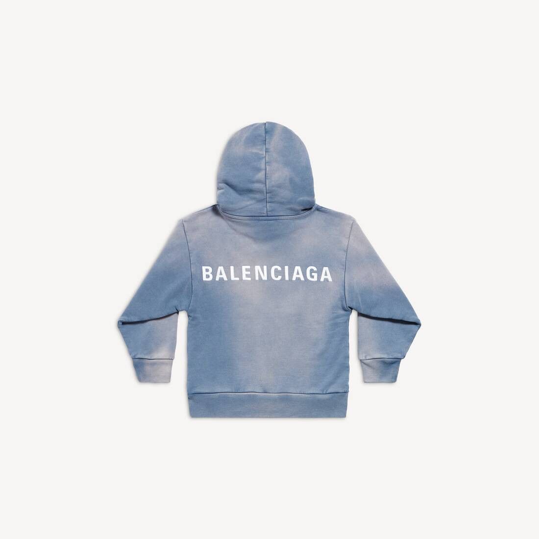Balenciaga o1la1rc1a0226 Size: KIDS 2 / Back Hoodie In Blue Size US XXS / EU 40 - 2 Thumbnail
