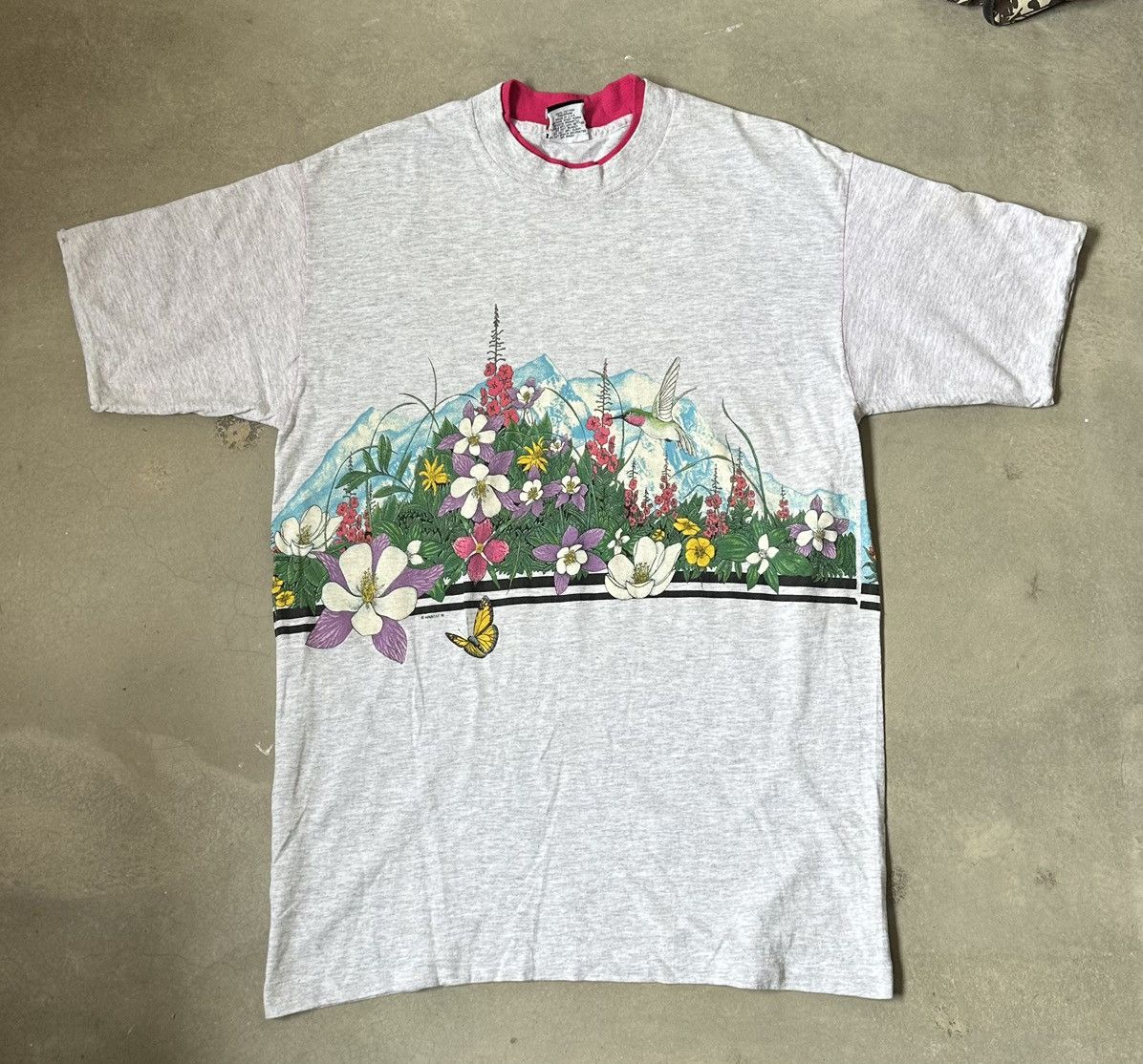 Habitat VINTAGE HABITAT 91 FLORAT DOUBLE NECK TEE Size US M / EU 48-50 / 2 - 1 Thumbnail