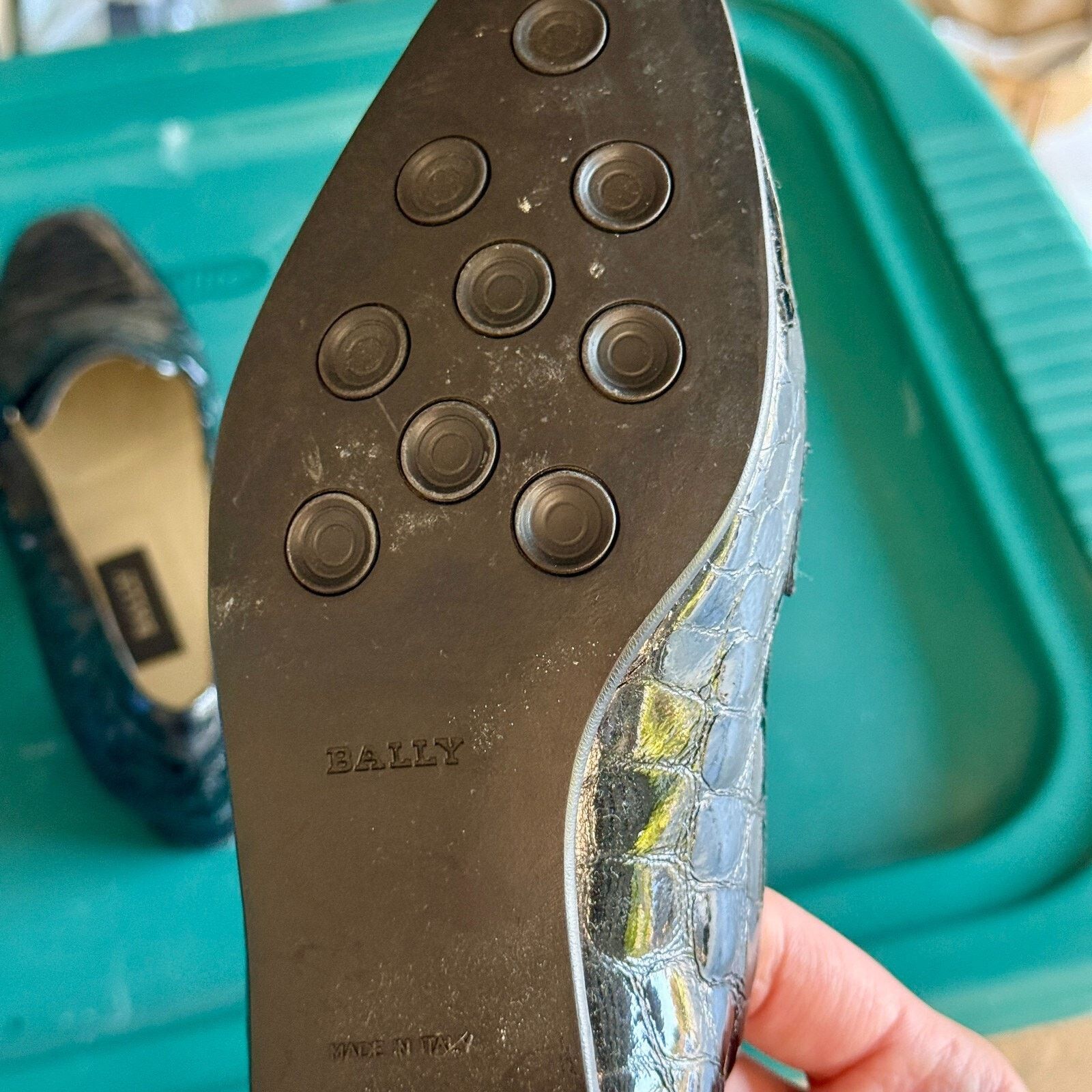 Bally 6.5 Bally Flats Black Penny Loafers Genuine Alligator Size US 6.5 / IT 36.5 - 6 Thumbnail