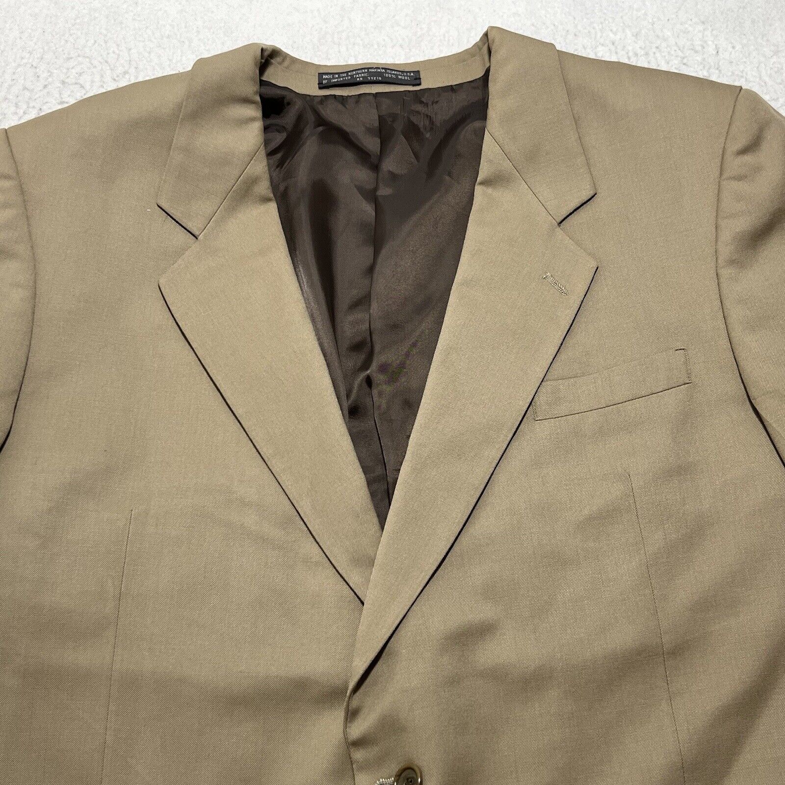 Joseph & Feiss Joseph & Feiss 50R Wool Suit Jacket Brown Beige Sport Coat Size 50R - 2 Thumbnail