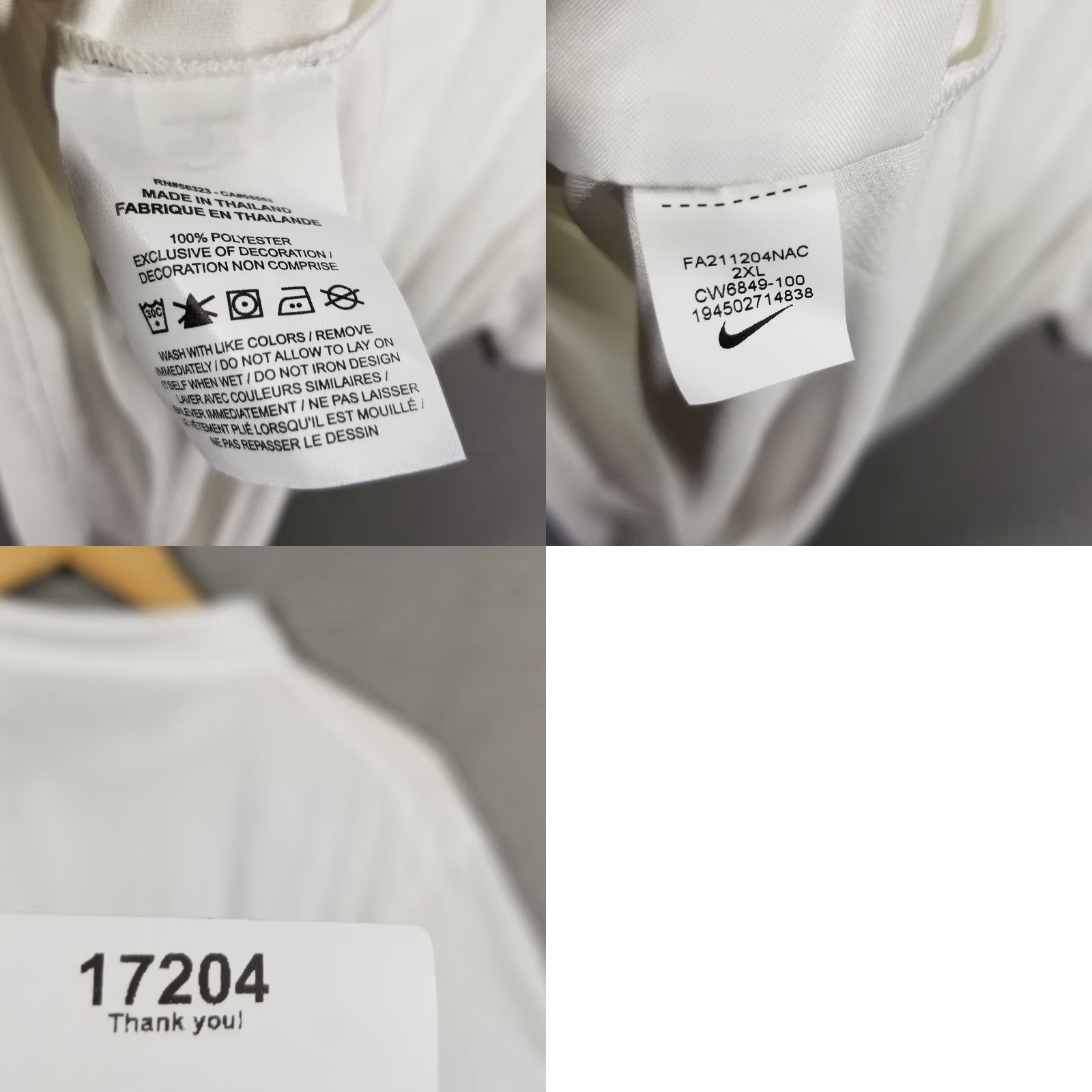 Nike NIKE Dri-FIT Court Victory Polo Shirt 2XL White Standard Fit Tennis Golf NWT Size US XXL / EU 58 / 5 - 8 Thumbnail