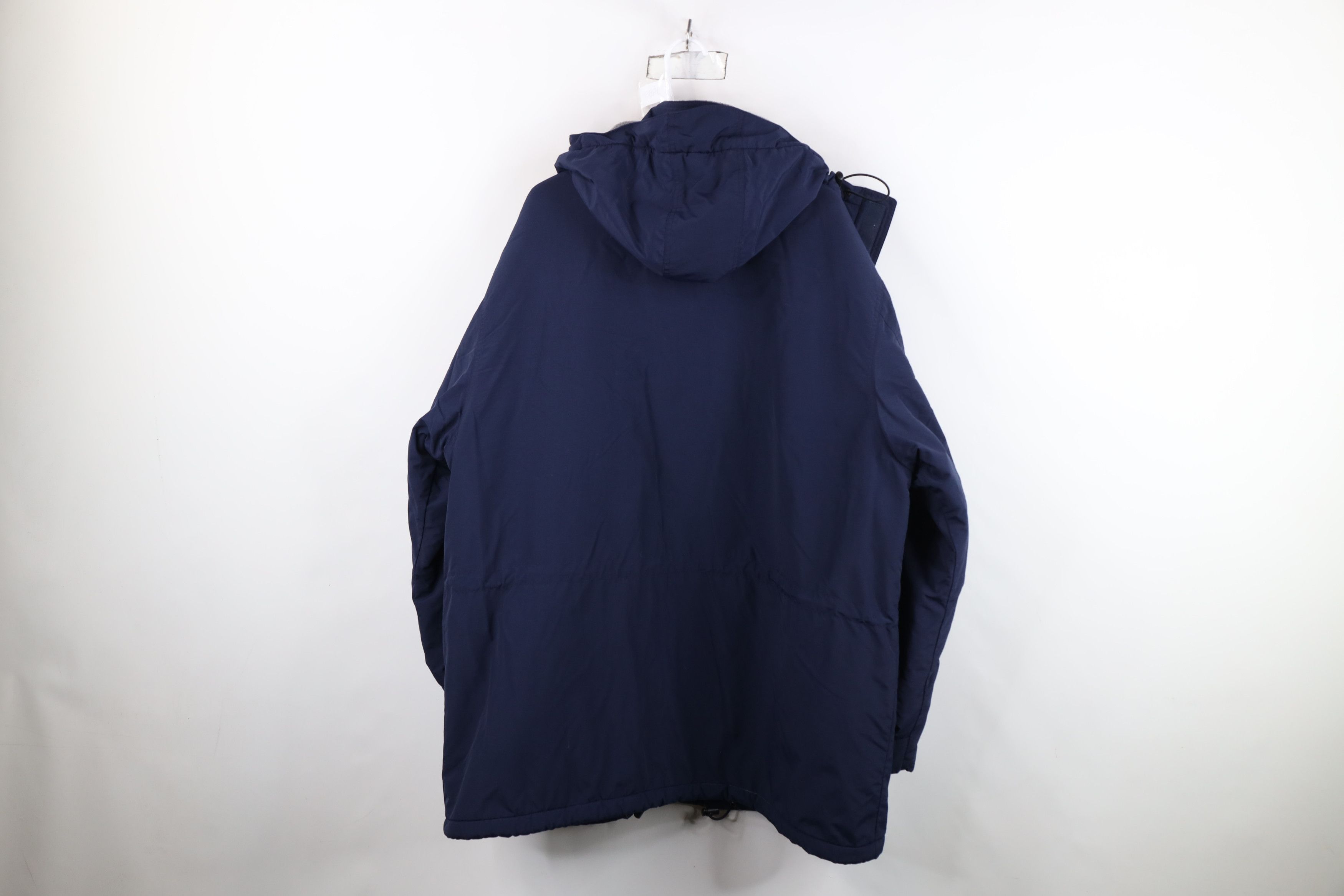 Lands' End Vintage 90s Lands End Fleece Lined Hooded Parka Jacket Blue Size US XXL / EU 58 / 5 - 11 Thumbnail
