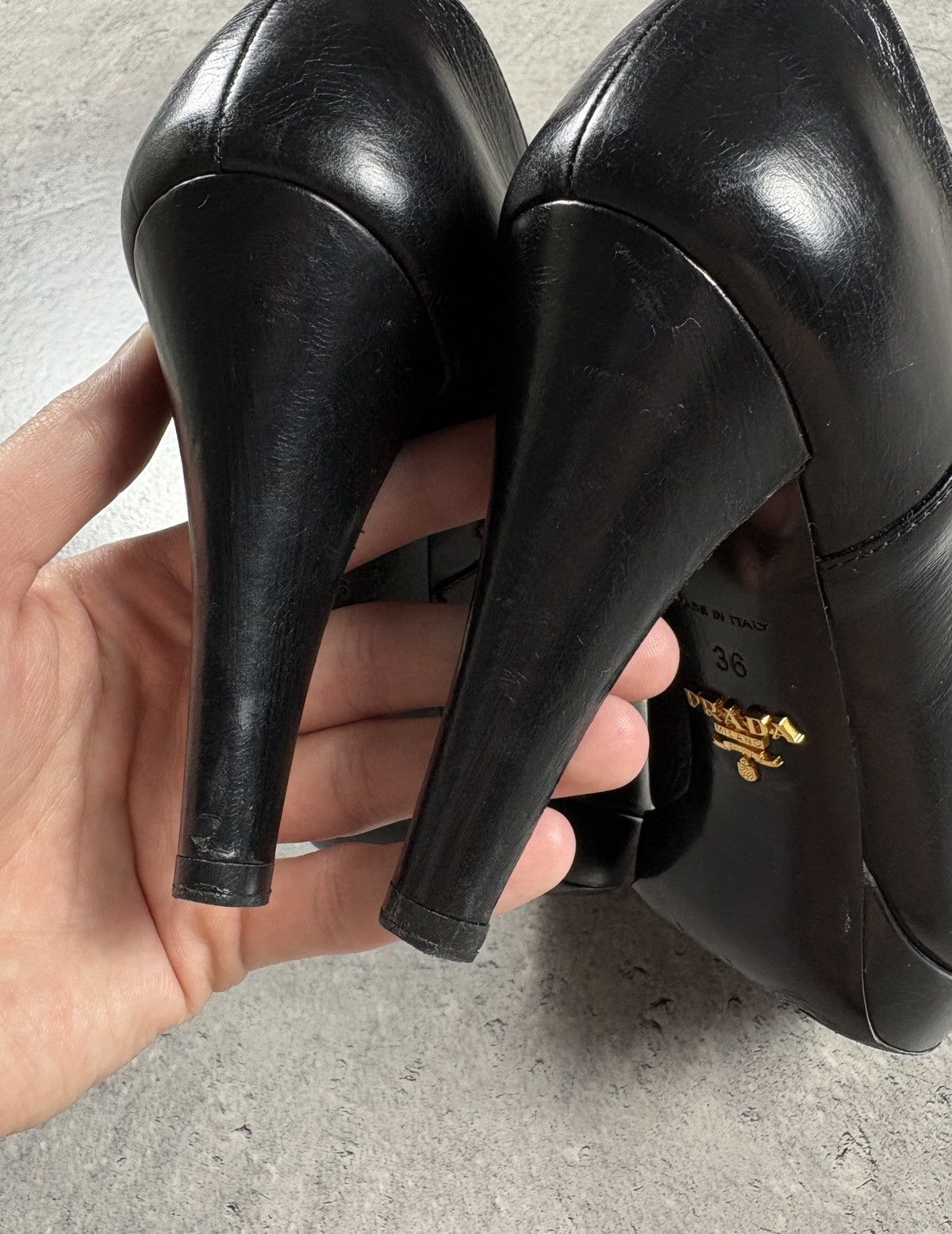 Prada Prada High Heeled Ankle Leather Boots Italy Black Size 36 Size US 6 / IT 36 - 12 Thumbnail
