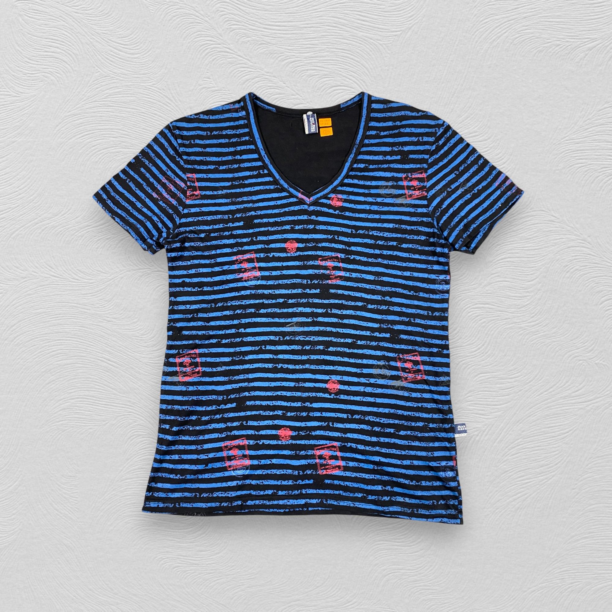 Gaultier Homme Objet Vintage Jean Paul Gaultier V Neck T-shirt -D010 Size M / US 6-8 / IT 42-44 - 1 Thumbnail