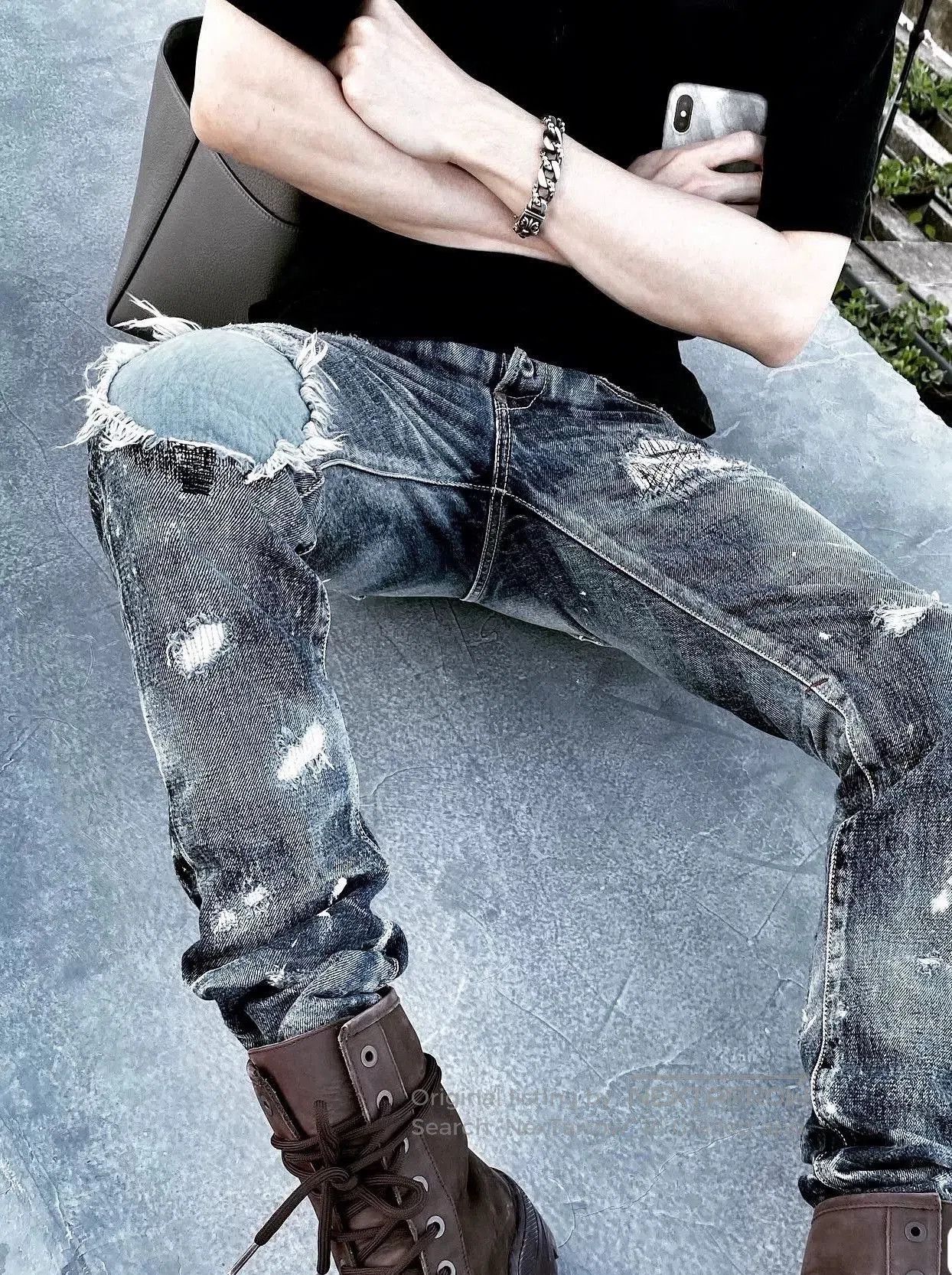 Japanese Brand DEETA Men's Slim Straight Selvedge Jeans. Size US 32 / EU 48 - 2 Thumbnail