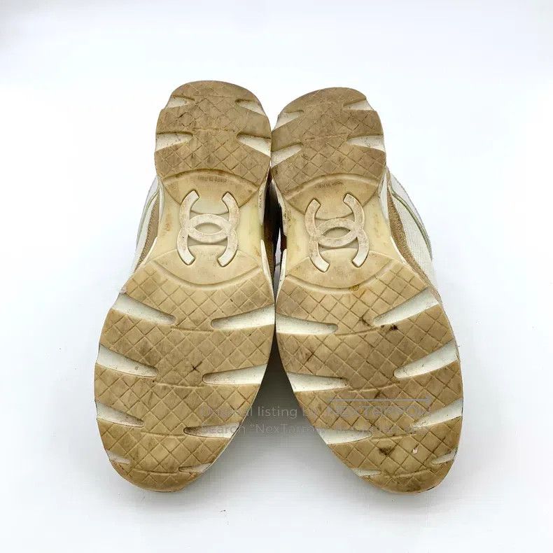 Chanel Chanel Colour-matched logo tie-up casual flat sneakers Size US 5.5 / IT 35.5 - 5 Thumbnail