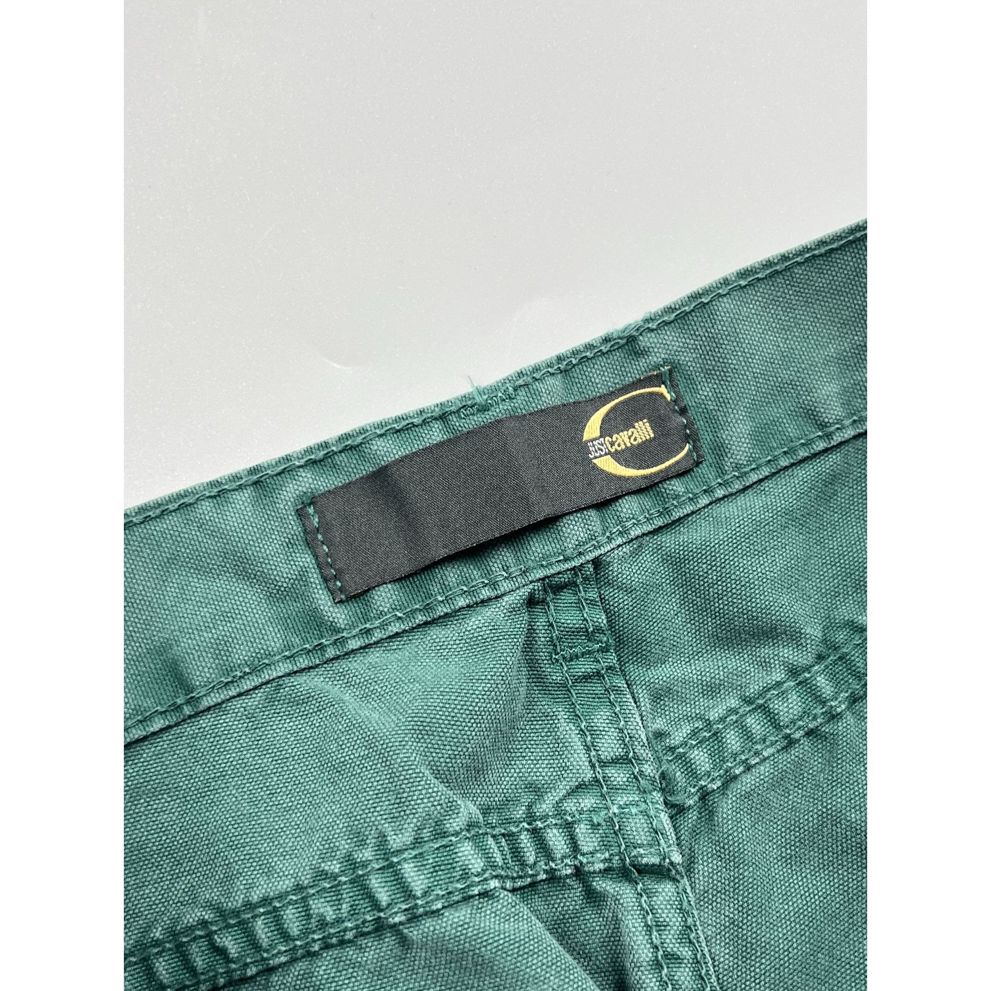 Just Cavalli NWT Just Cavalli Green Textured Denim Jeans Pants (Y0811) Size US 34 / EU 50 - 8 Thumbnail
