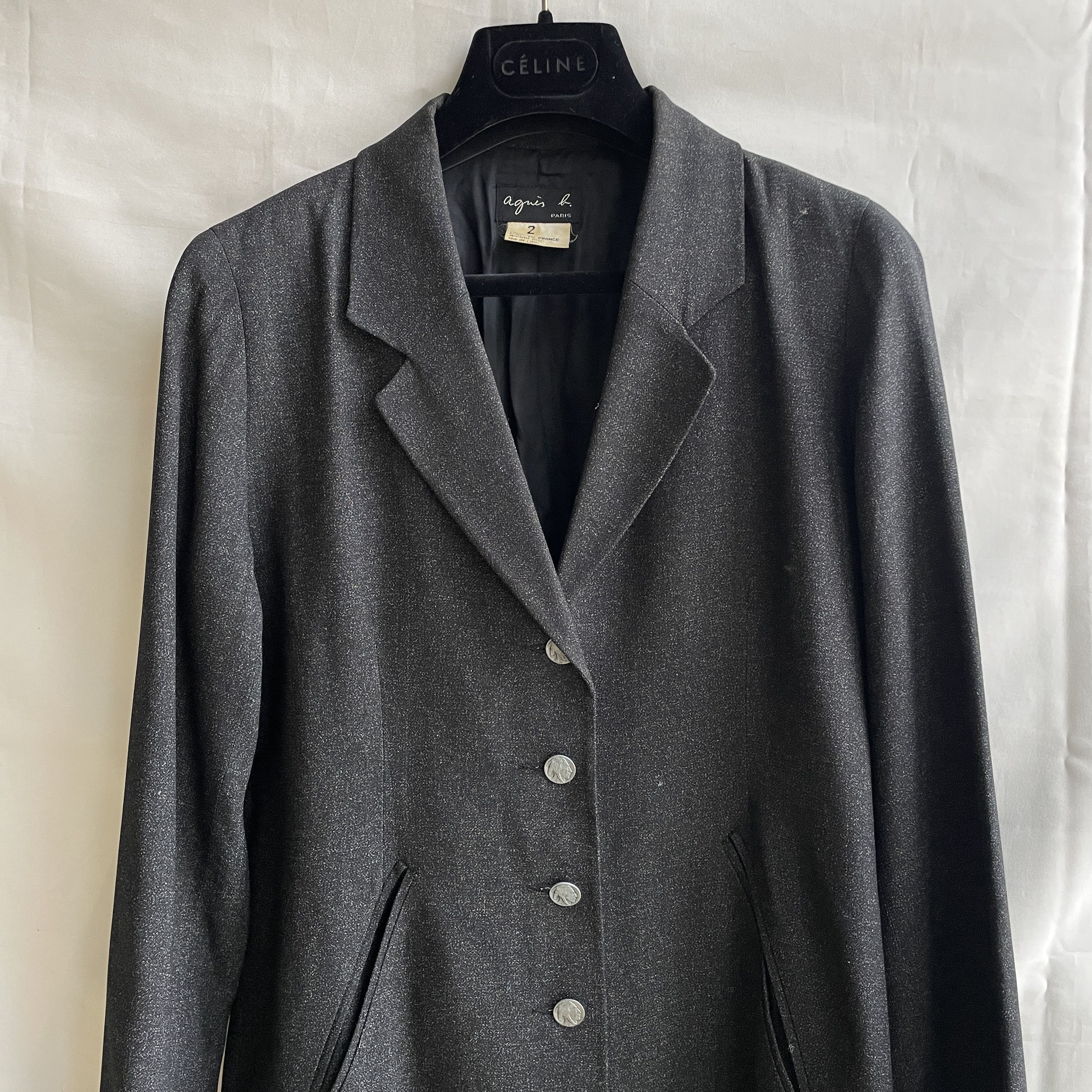 agnes b. Agnes B. Paris Vintage Womens Light Coat Size 2 Size M / US 6-8 / IT 42-44 - 4 Thumbnail