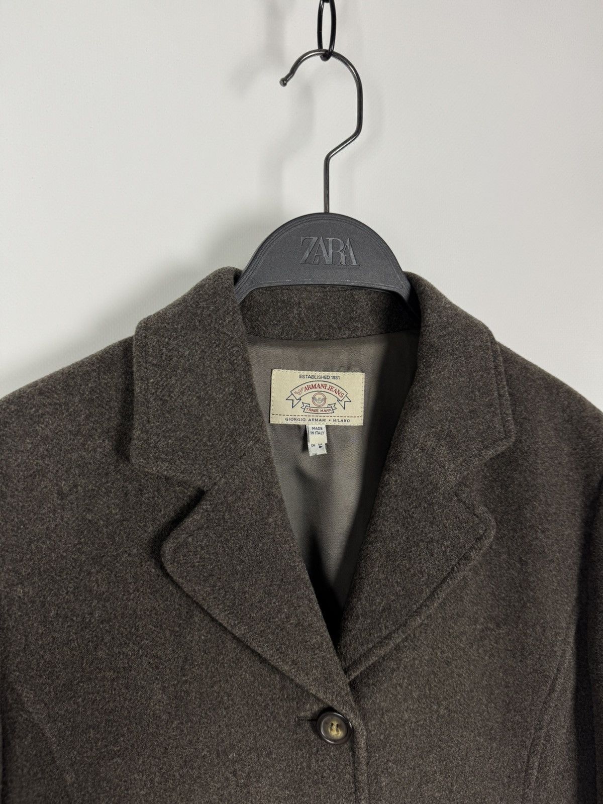 Armani Vintage Armani Jeans Wool Women’s Coat Jacket Size M / US 6-8 / IT 42-44 - 4 Thumbnail