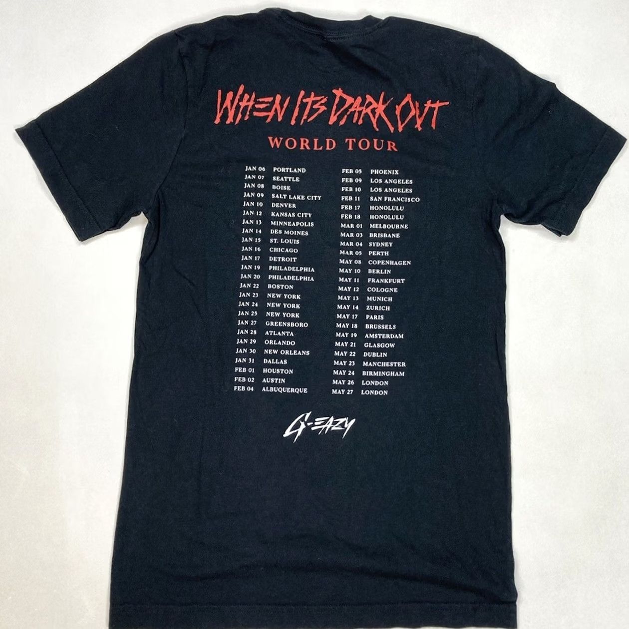 Vintage G-Eazy When It's Dark Out Tour Graphic T-shirt Women Small Black Music Shirt Size S / US 4 / IT 40 - 3 Thumbnail