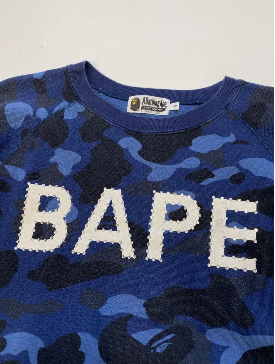 Bape Swarovski Color Camo Relaxed Crewneck Size US S / EU 44-46 / 1 - 2 Thumbnail