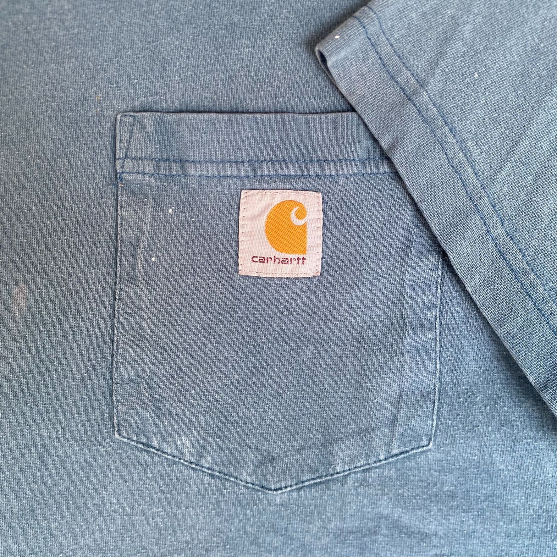 Carhartt Vintage Y2K Carhartt Logo Shirt Blue Workwear Grunge Tee Size US M / EU 48-50 / 2 - 5 Thumbnail