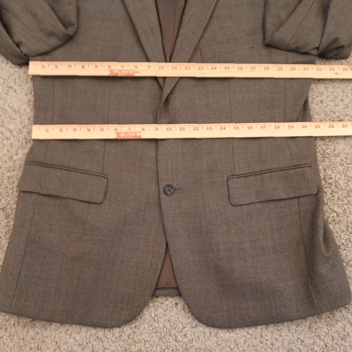 Jos. A. Bank Jos A. Bank Blazer Mens 43 Brown Wool Plaid Two Button Double Vent Notch Lapel Jacket Coat Size 46R - 5 Thumbnail