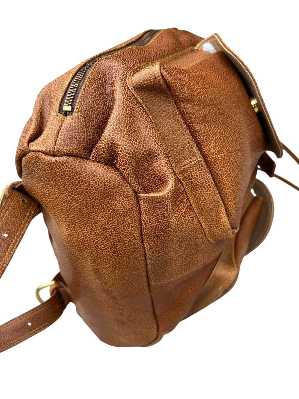 Leather Vintage L’ Homme Femme Leather Backpack Bag Size ONE SIZE - 14 Thumbnail