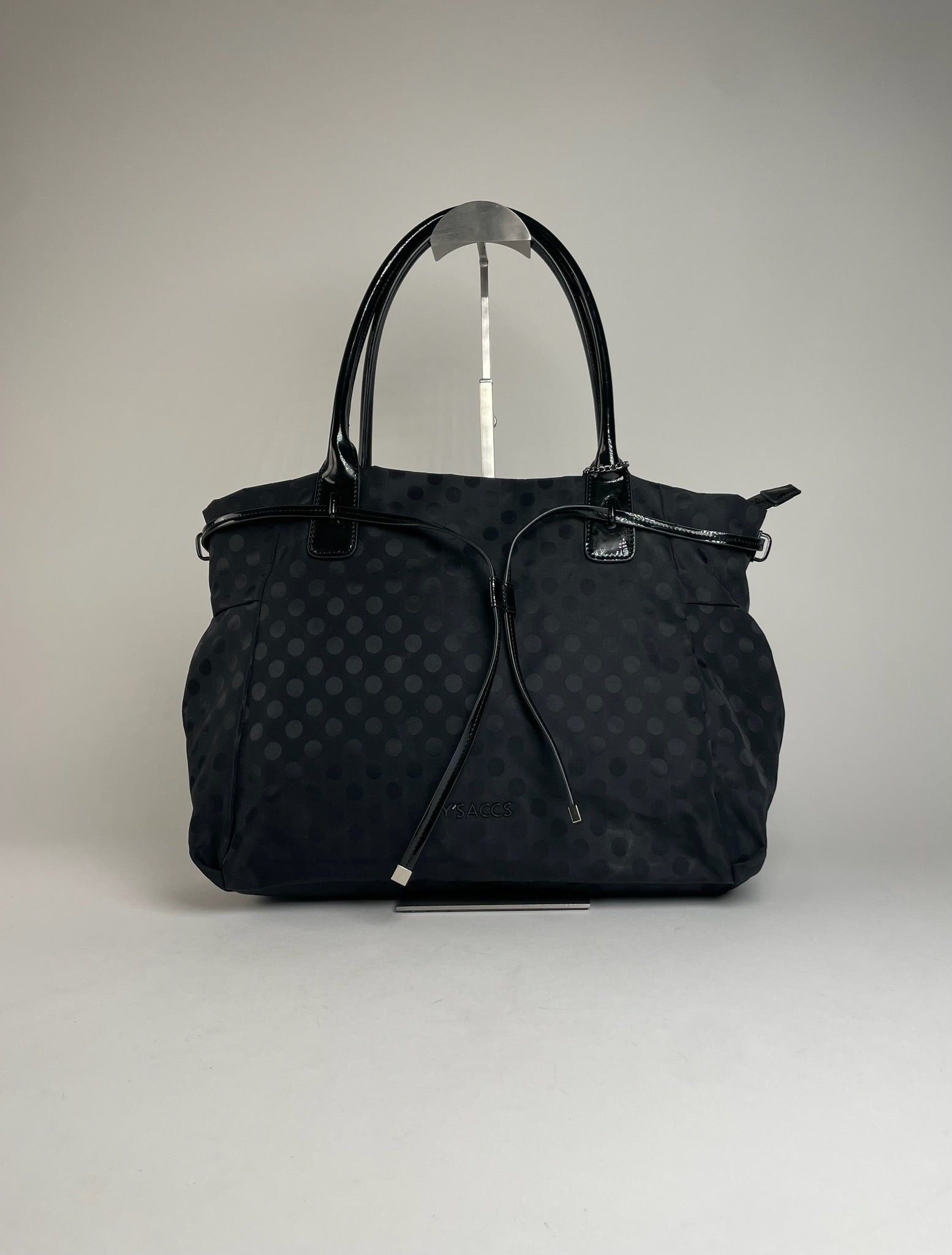 Yohji Yamamoto Vintage Polkadoz Patent Leather / Polyester Handbag Size ONE SIZE - 1 Thumbnail