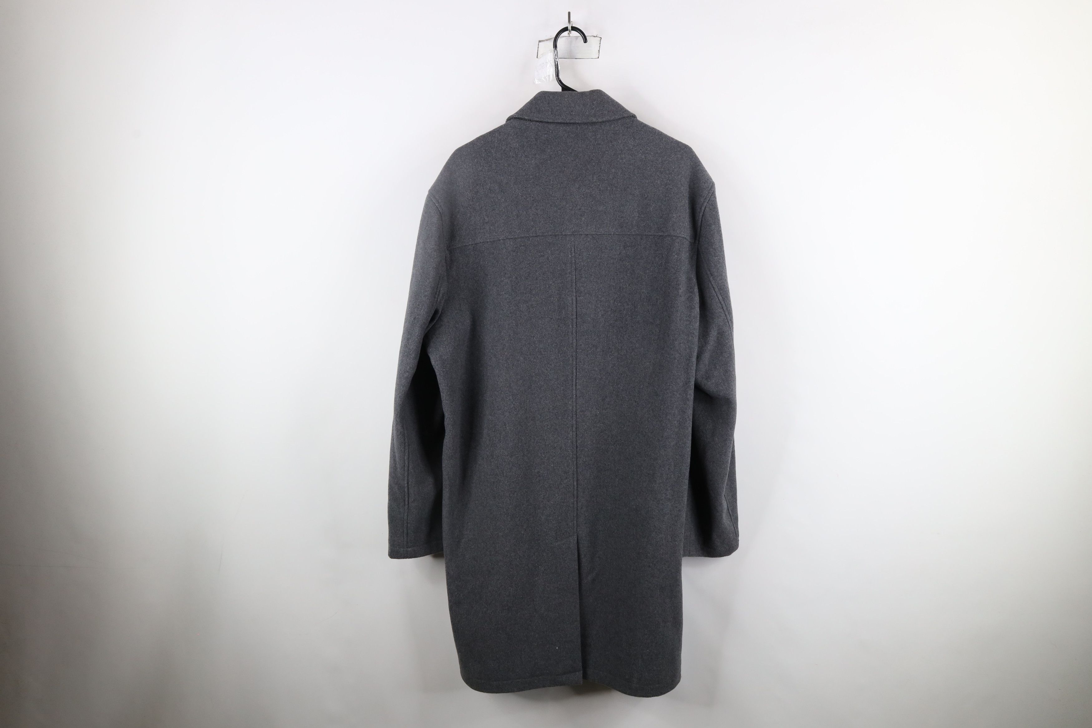 Lands' End × Vintage Lands End Full Length Collared Overcoat Jacket Heather Gray Size US L / EU 52-54 / 3 - 11 Thumbnail