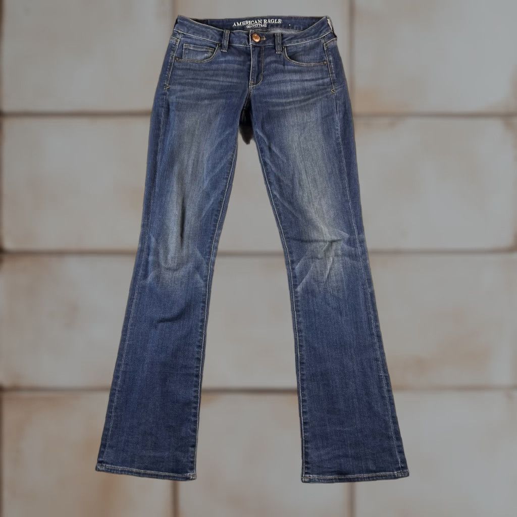 American Eagle Outfitters American Eagle Outfitters Jeans Womens 4 Regular Blue Denim Skinny Kick 5-Pocket Stretch High Rise Boho Vintage No Size 27" / US 4 / IT 40 - 1 Thumbnail