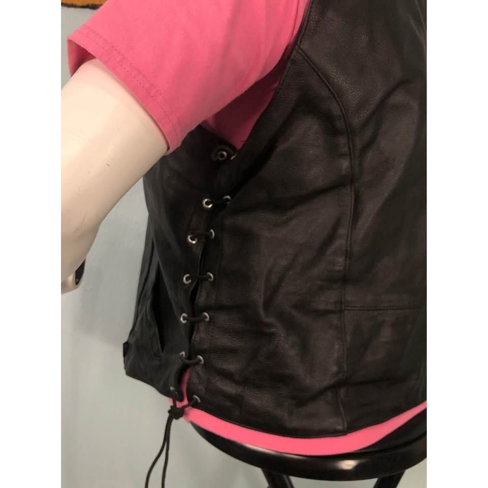 Genuine Leather LEGENDARY PRODUCTS Leather Vest 2XL Women, Made in USA Size XXL / US 16-18 / IT 52-54 - 4 Thumbnail