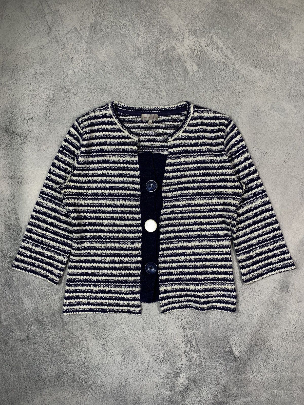 Vintage Y2KJapanese striped cardigan sweater oldmoney size M