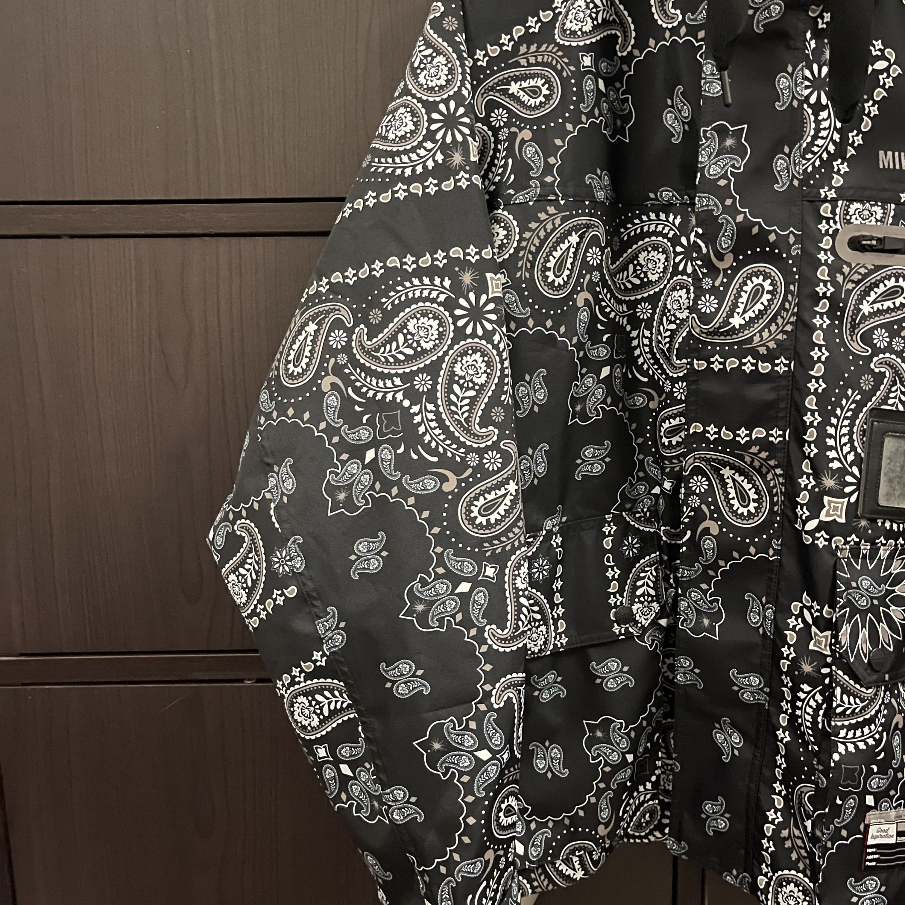 GU × Japanese Brand × Maison MIHARA YASUHIRO Miharayasuhiro Black Bandana Paisley BALACLAVA jacket Size US L / EU 52-54 / 3 - 5 Thumbnail