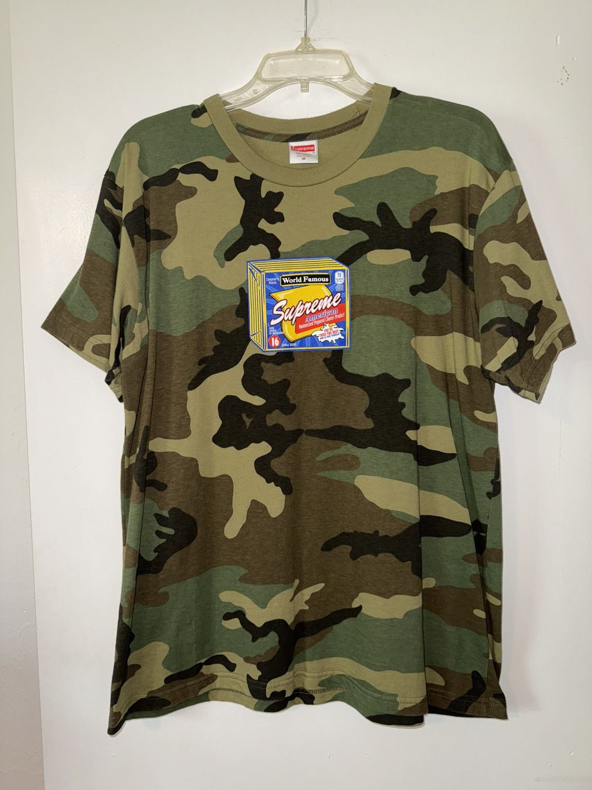 Supreme Supreme Cheese Tee Woodland Camo FW19 Size US M / EU 48-50 / 2 - 1 Thumbnail