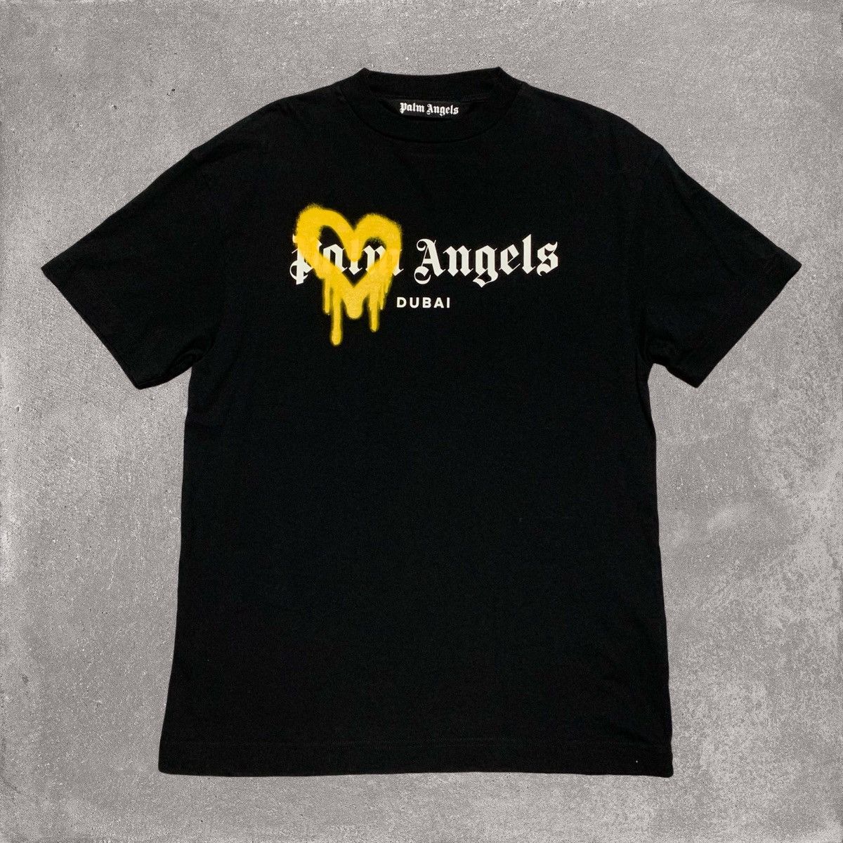 Represent Clo. Palm Angels Small Dubai Sprayed Heart Black Tee Size US S / EU 44-46 / 1 - 1 Thumbnail