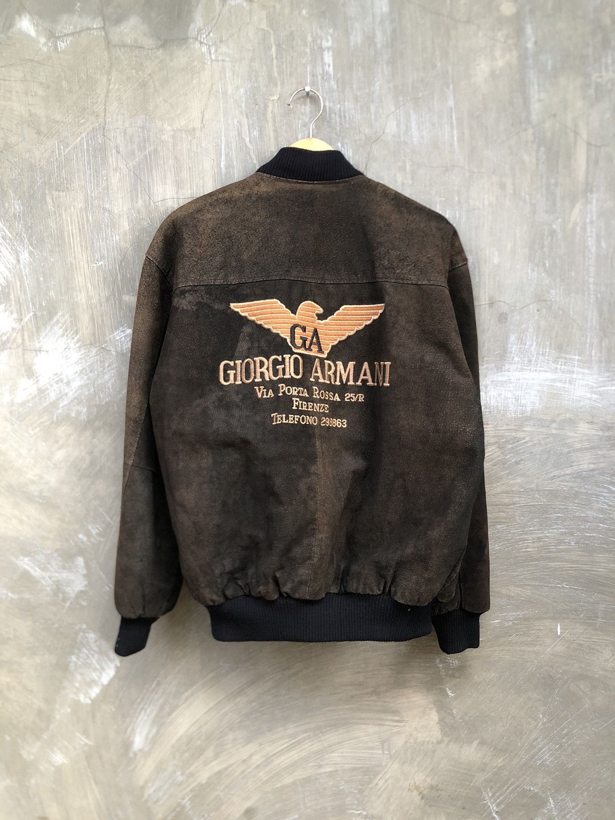 armani leather jacket y2k 八の字 armani leather jacket y2k 八の字 Vintage Armani Black