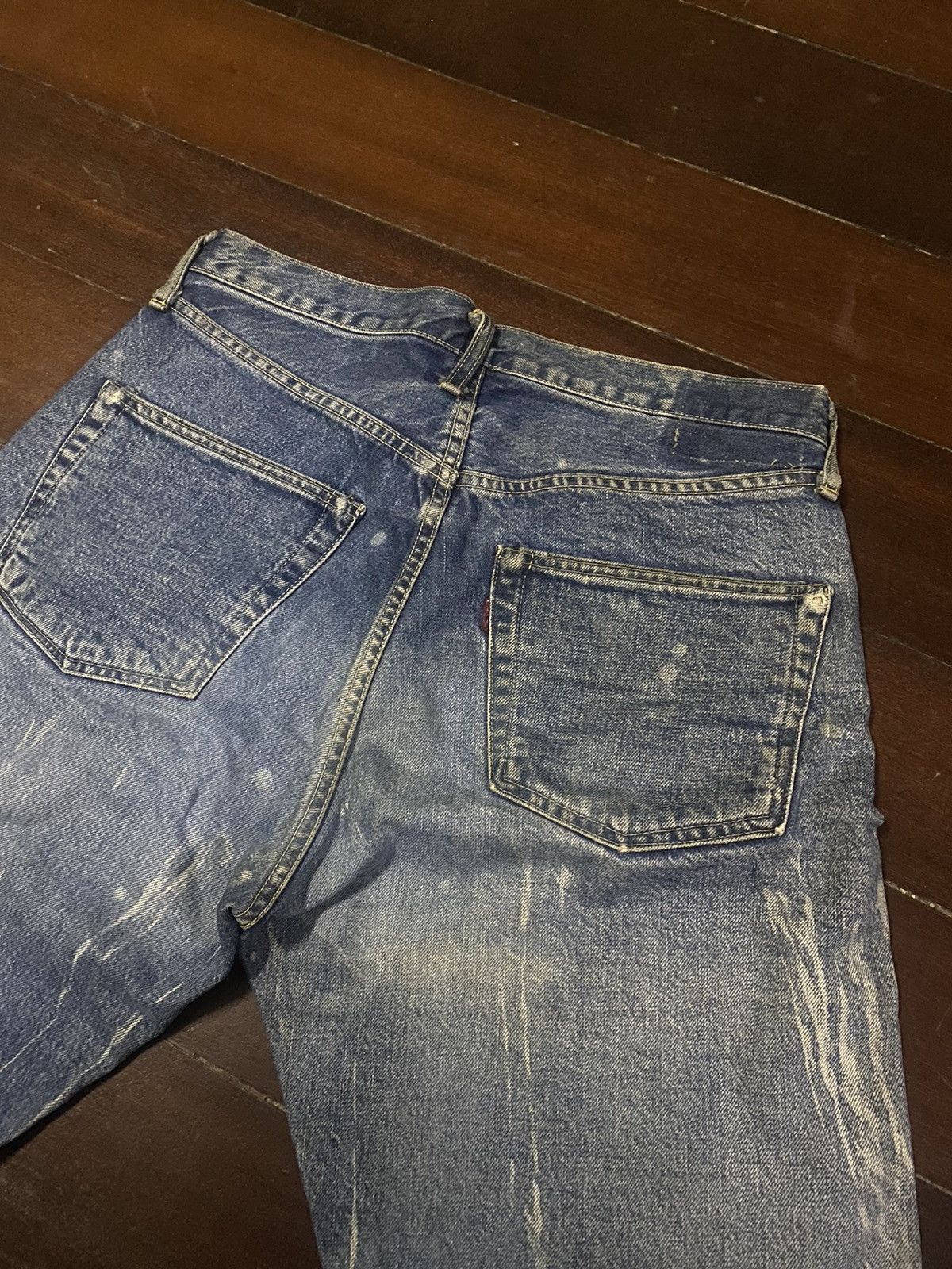 Warehouse FIRE 🔥 vintage DENIME JAPAN Selvedge Denim nice faded b1 Size US 33 - 17 Thumbnail