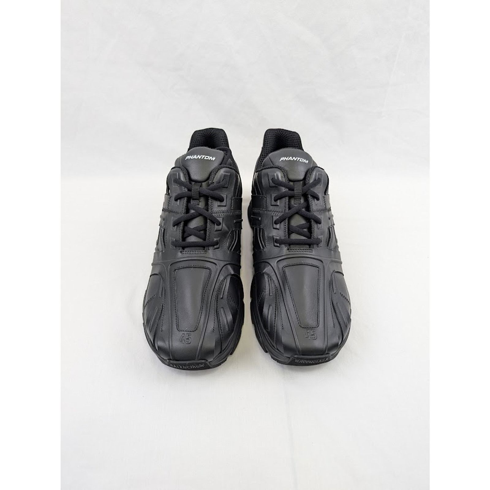 Balenciaga o1rshd1 Nappa Silk Phantom Sneakers in Black Size US 11 / EU 44 - 14 Thumbnail