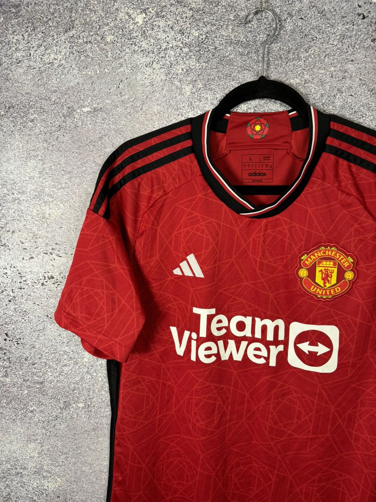 Adidas × Vintage Vintage Manchester United 2023/24 Adidas Soccer Jersey Large Size US L / EU 52-54 / 3 - 3 Thumbnail