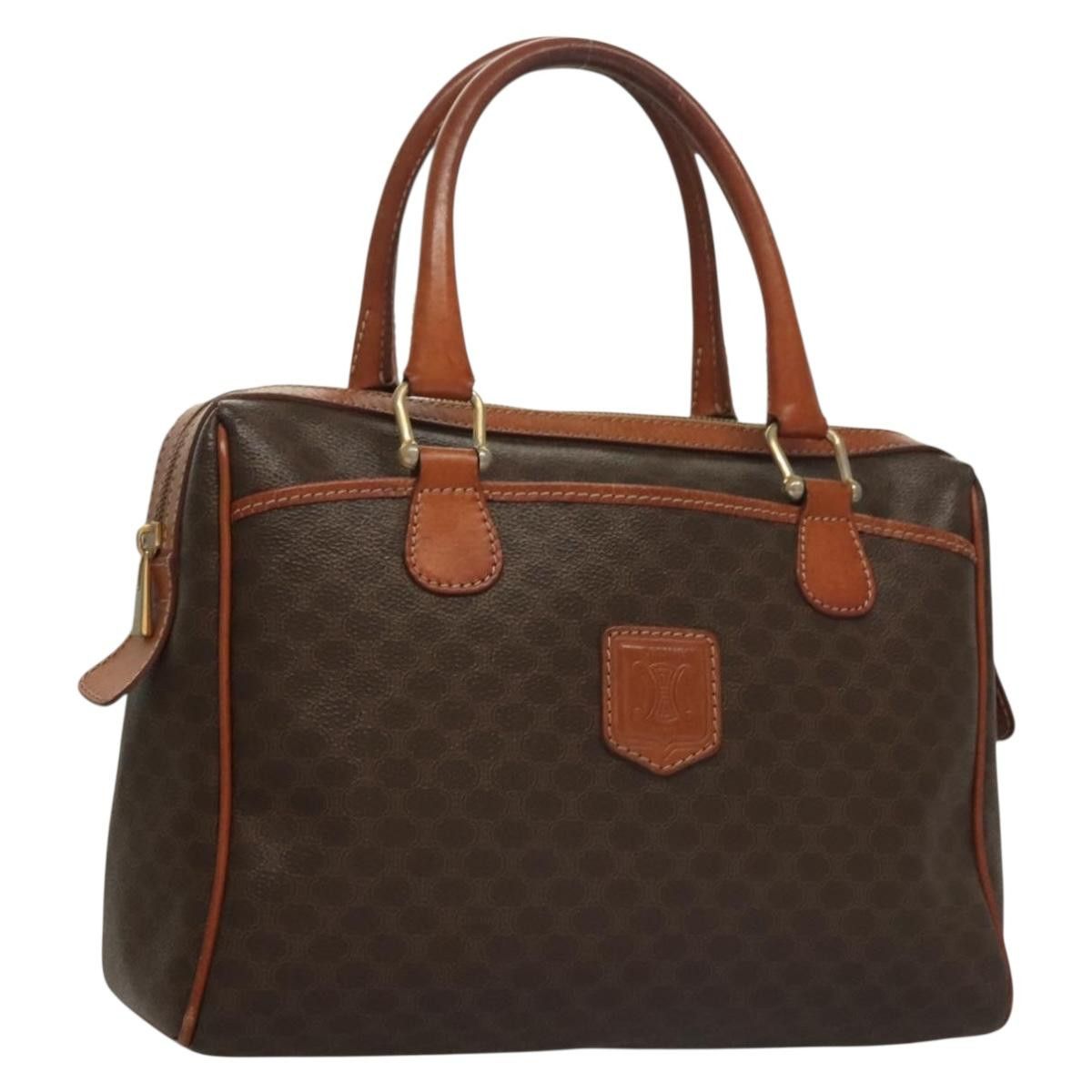 Celine CELINE Macadam Canvas Hand Bag Pvc Leather Brown Gold Size ONE SIZE - 1 Thumbnail