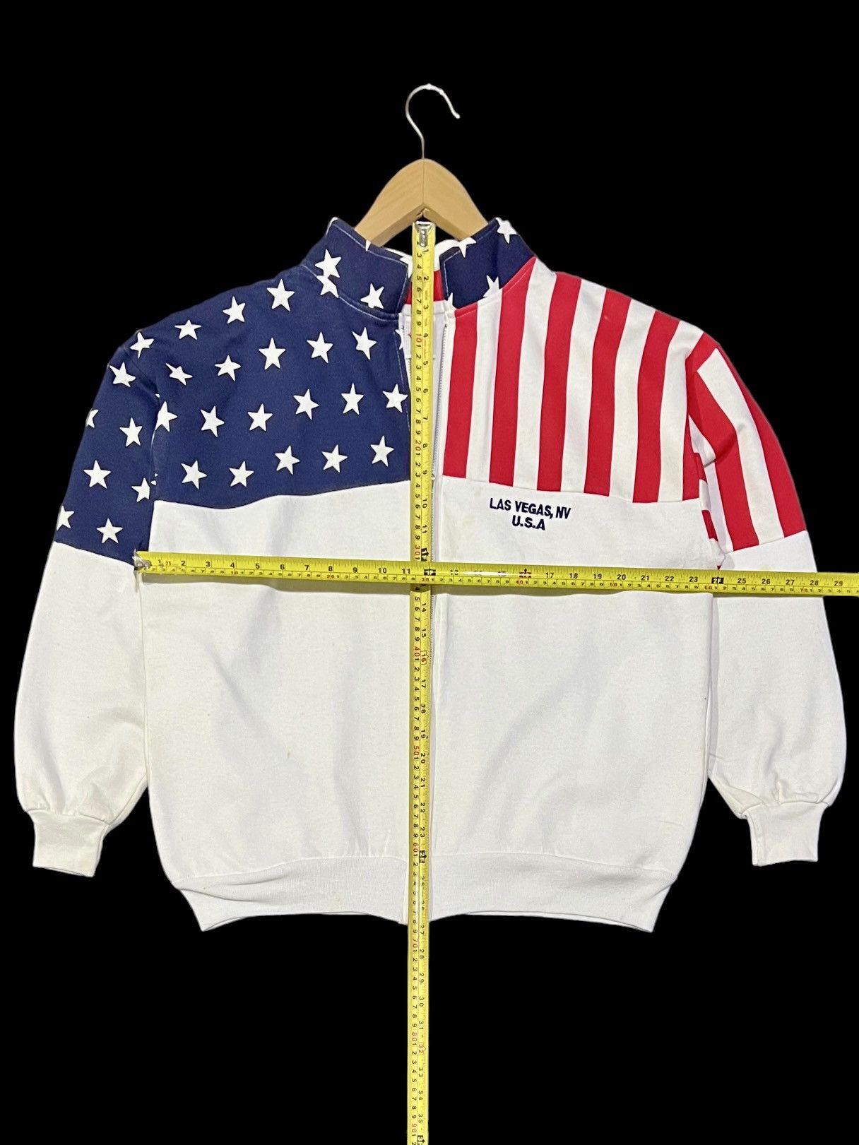 Vintage VINTAGE 90s AMERICAN FLAG SWEATER FULL ZIP Size US M / EU 48-50 / 2 - 17 Thumbnail
