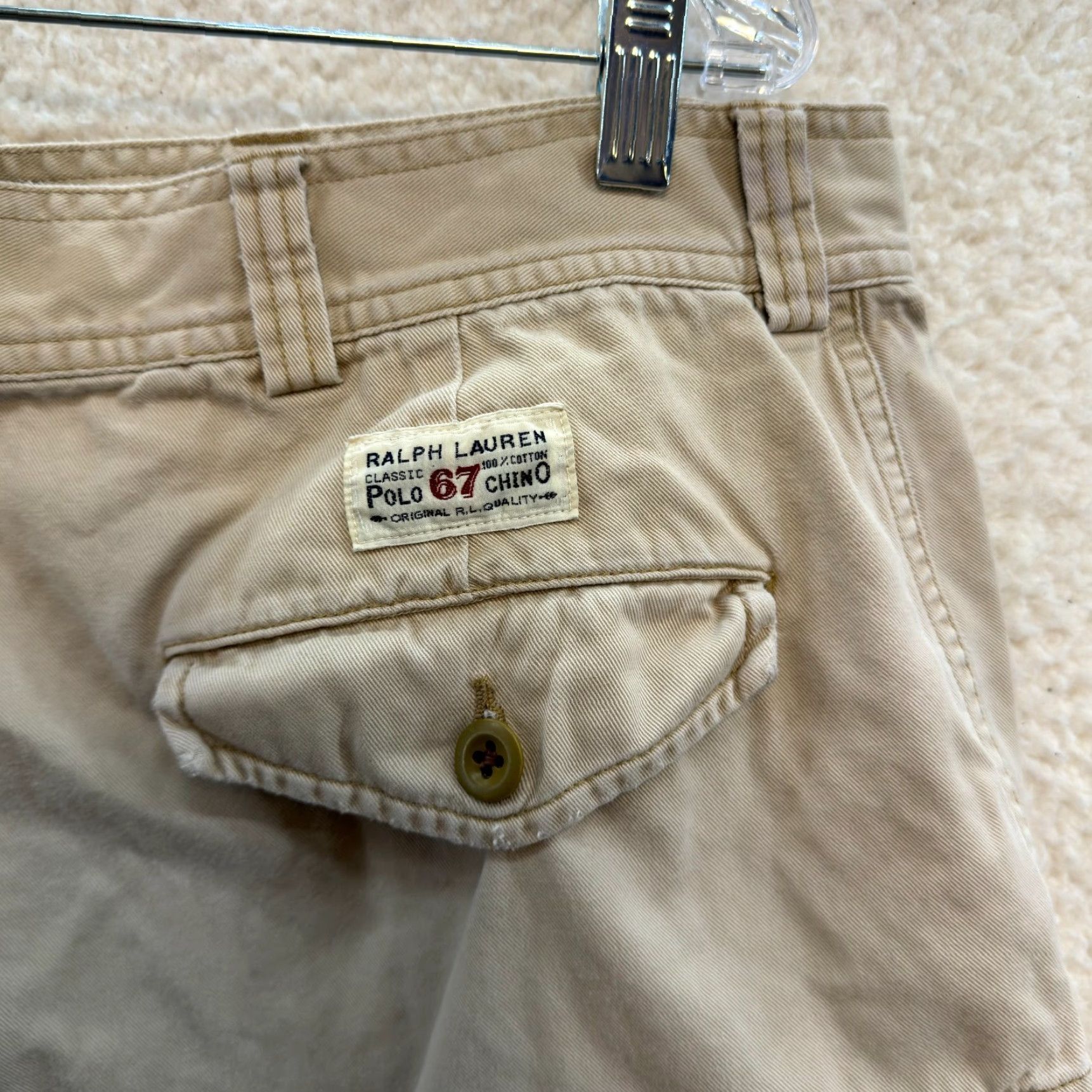 Polo Ralph Lauren VINTAGE Polo Ralph Lauren Cargo Shorts Mens 38 Beige Military Utility Tan Khaki Size US M / EU 48-50 / 2 - 4 Thumbnail