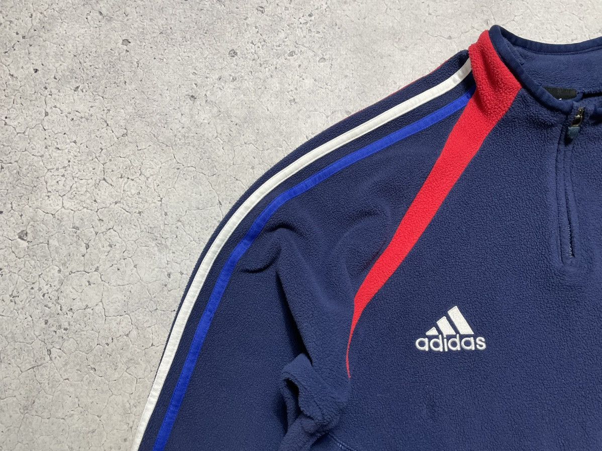 Adidas Vintage Fleece Sweatshirt 1/4 Adidas France National Team Size US M / EU 48-50 / 2 - 7 Thumbnail