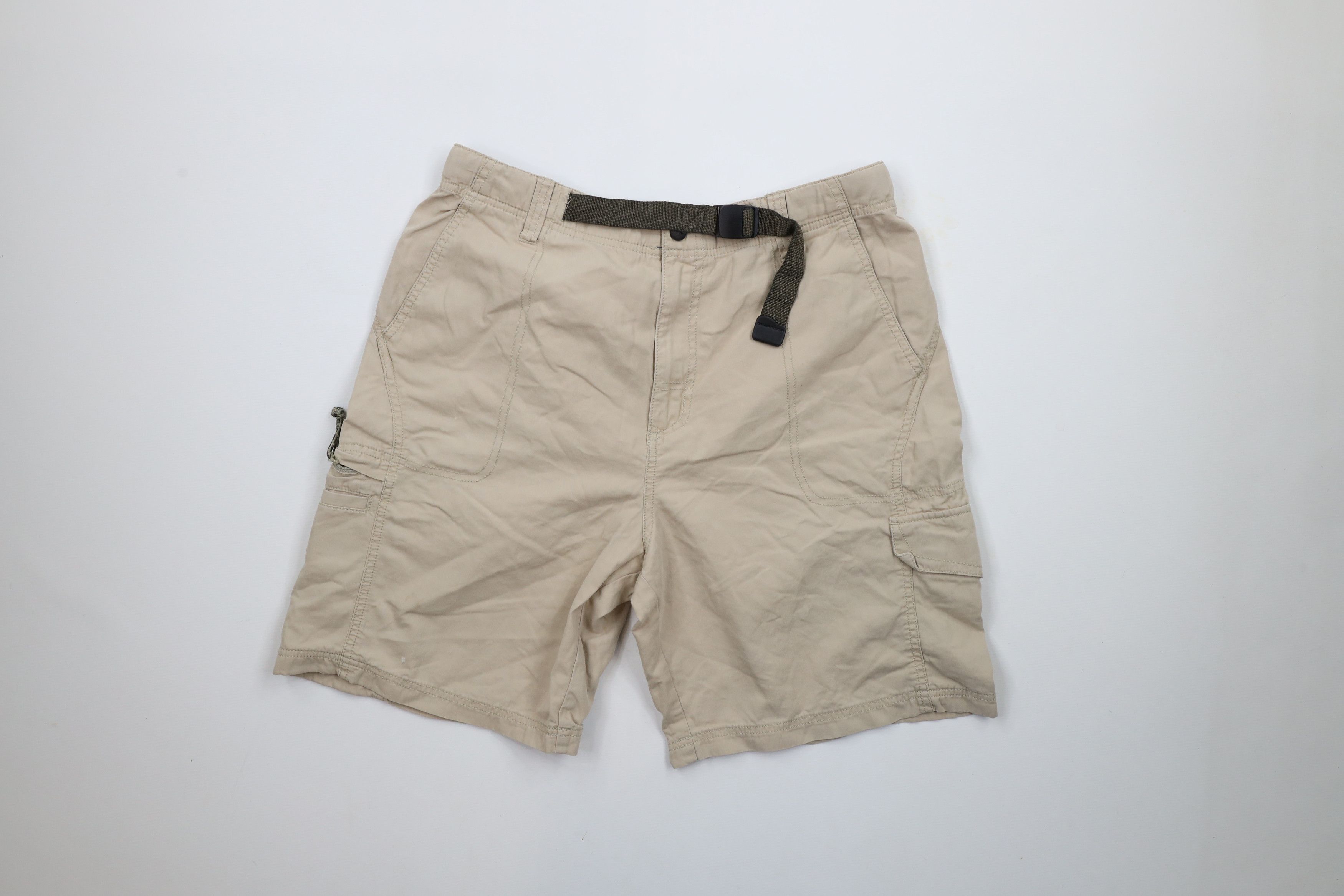 Columbia × Vintage Vintage Columbia Belted Above Knee Cargo Shorts Beige Khaki Size US 34 / EU 50 - 1 Thumbnail