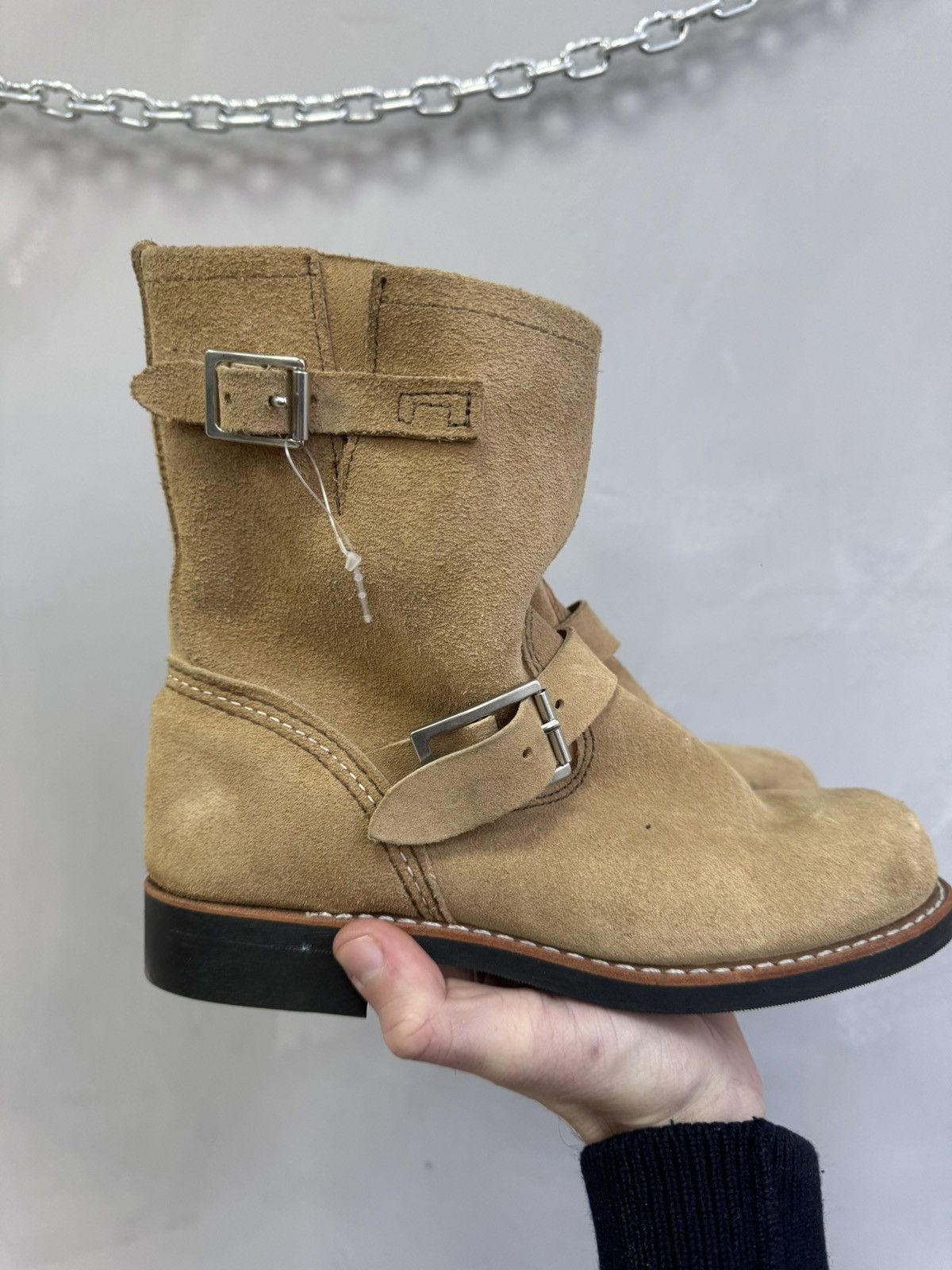 SWEAR London × Vintage Red Wing suede made in USA leather boots 3358 Size US 7 / IT 37 - 2 Thumbnail