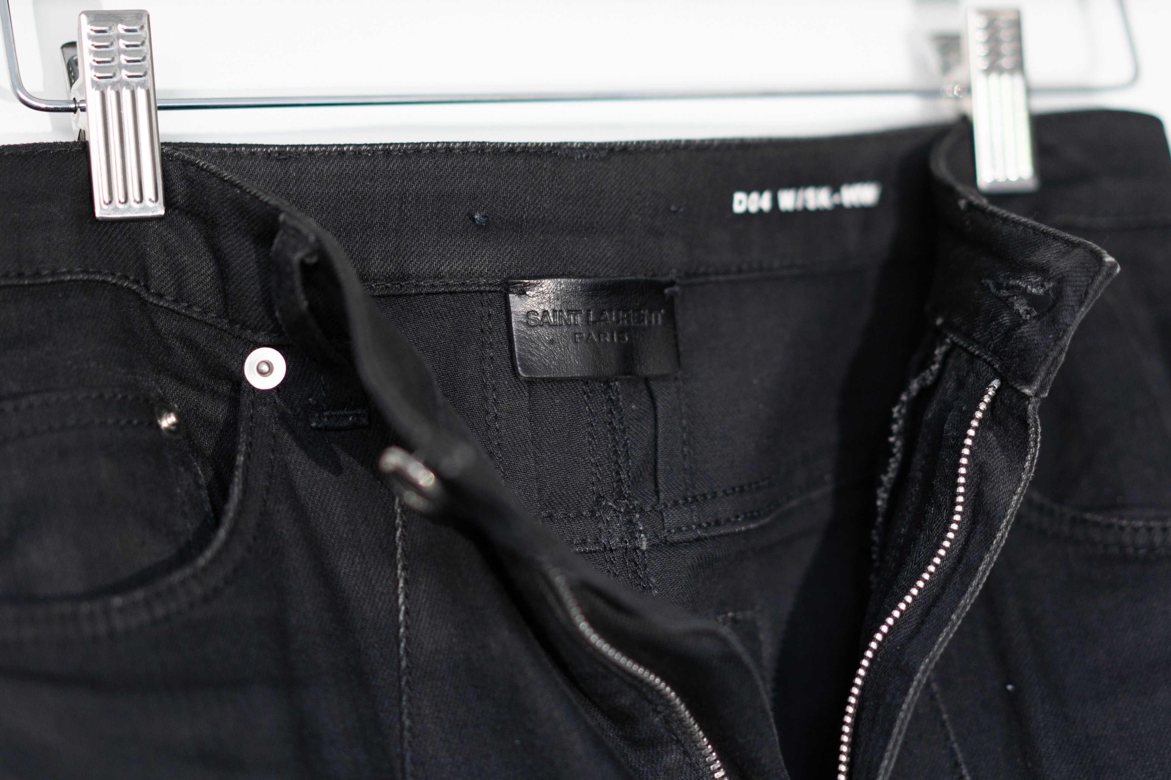 Saint Laurent Paris D04 W SK/HW Skinny Moto Zip Jeans Size 27" / US 4 / IT 40 - 5 Thumbnail