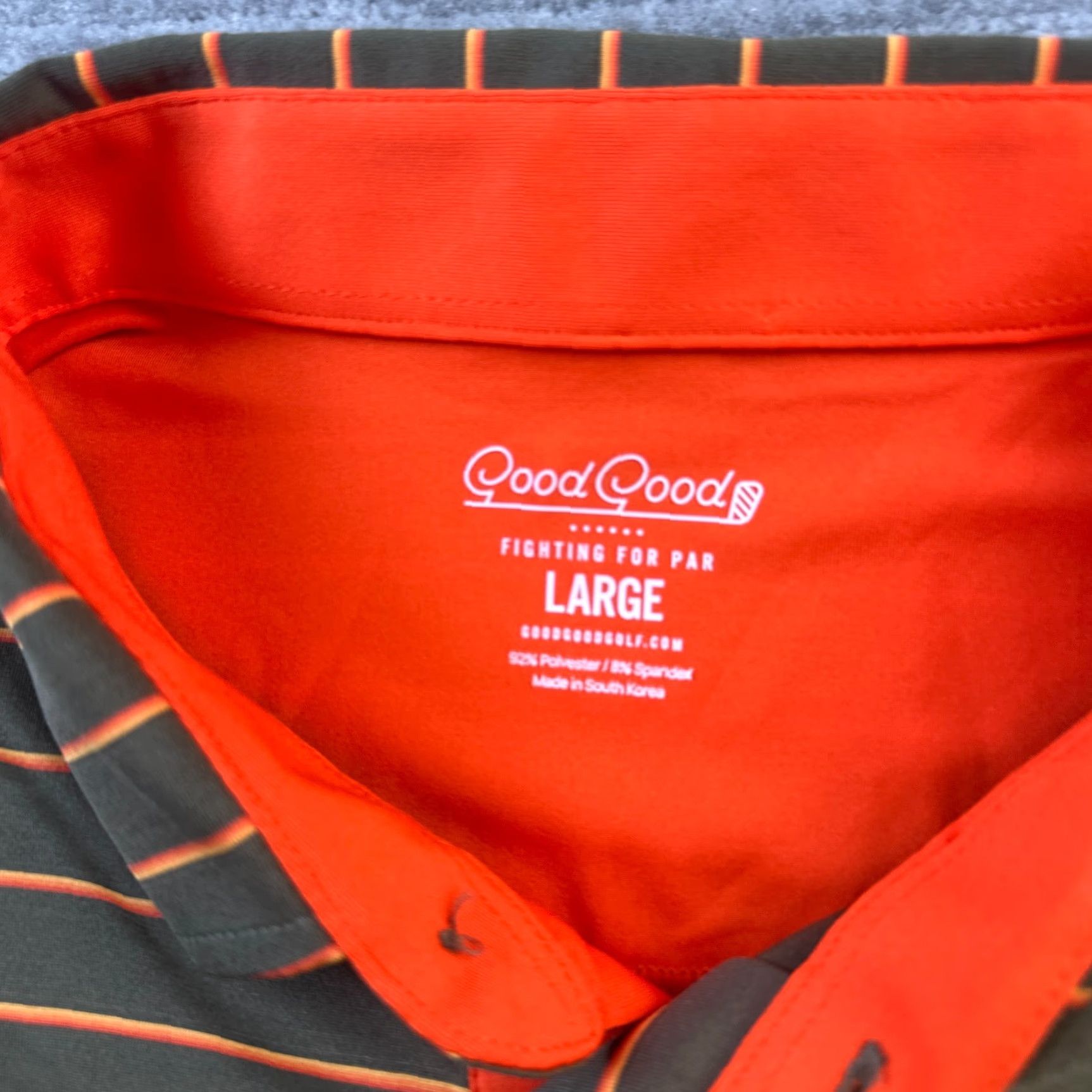 Vintage Good Good Polo Shirt Mens Large Green Orange Performance Logo Golf Size US L / EU 52-54 / 3 - 6 Thumbnail