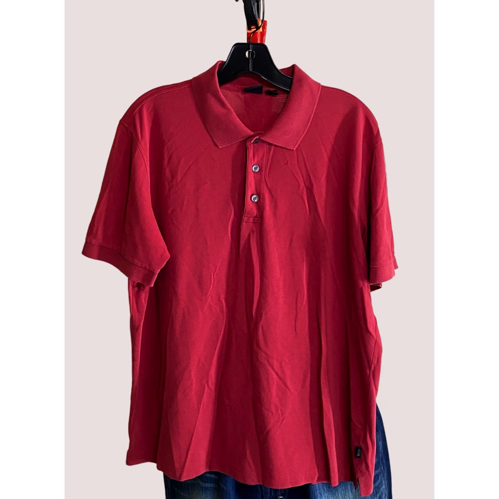 Hugo Boss Hugo Boss Polo Shirt L Regular Men Sharp Color 30.5 Length Reddish Pima Ctn Size US L / EU 52-54 / 3 - 1 Thumbnail